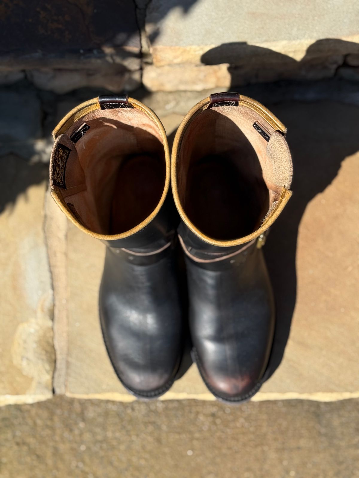 Photo by nathanjcreel on February 1, 2026 of the Role Club Engineer Boots in Horween Black Chromexcel Horsehide.