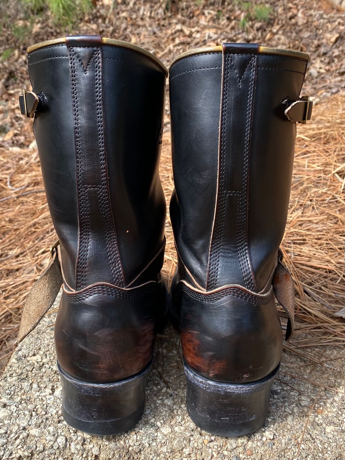 Photo by nathanjcreel on March 5, 2026 of the Role Club Engineer Boots in Horween Black Chromexcel Horsehide.