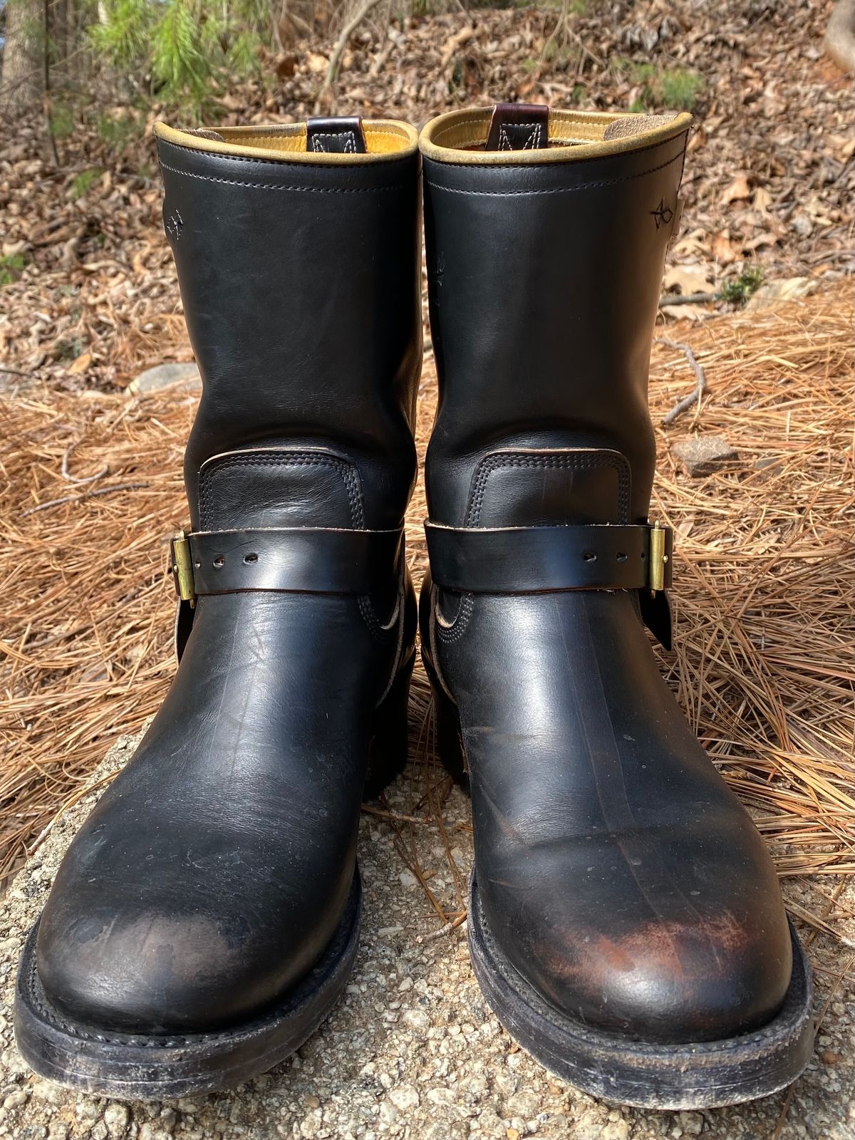Photo by nathanjcreel on March 5, 2026 of the Role Club Engineer Boots in Horween Black Chromexcel Horsehide.