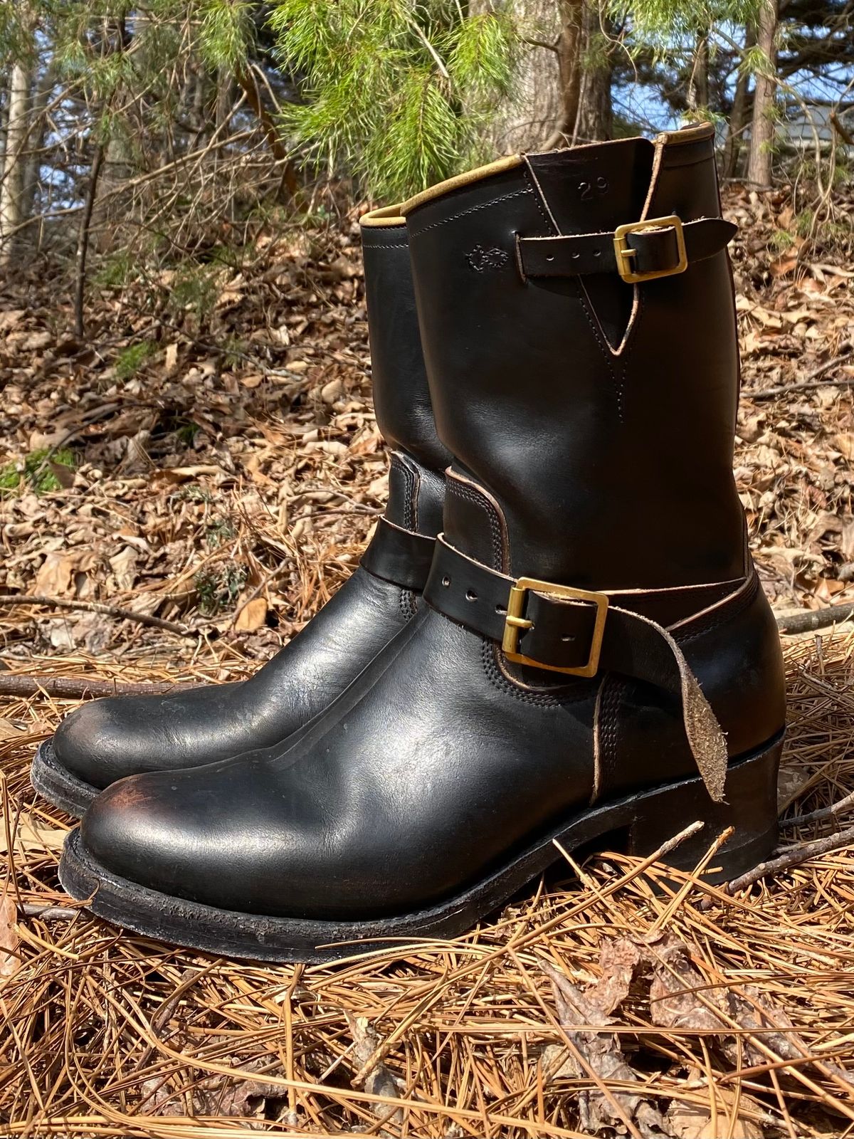 Photo by nathanjcreel on March 5, 2026 of the Role Club Engineer Boots in Horween Black Chromexcel Horsehide.