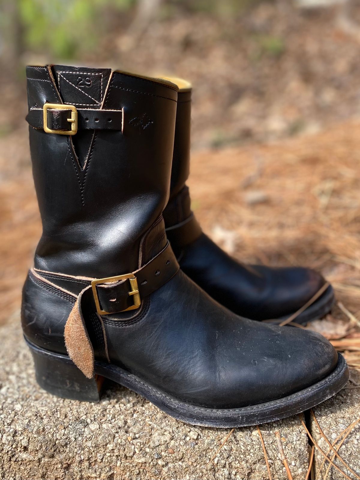 Photo by nathanjcreel on March 5, 2026 of the Role Club Engineer Boots in Horween Black Chromexcel Horsehide.