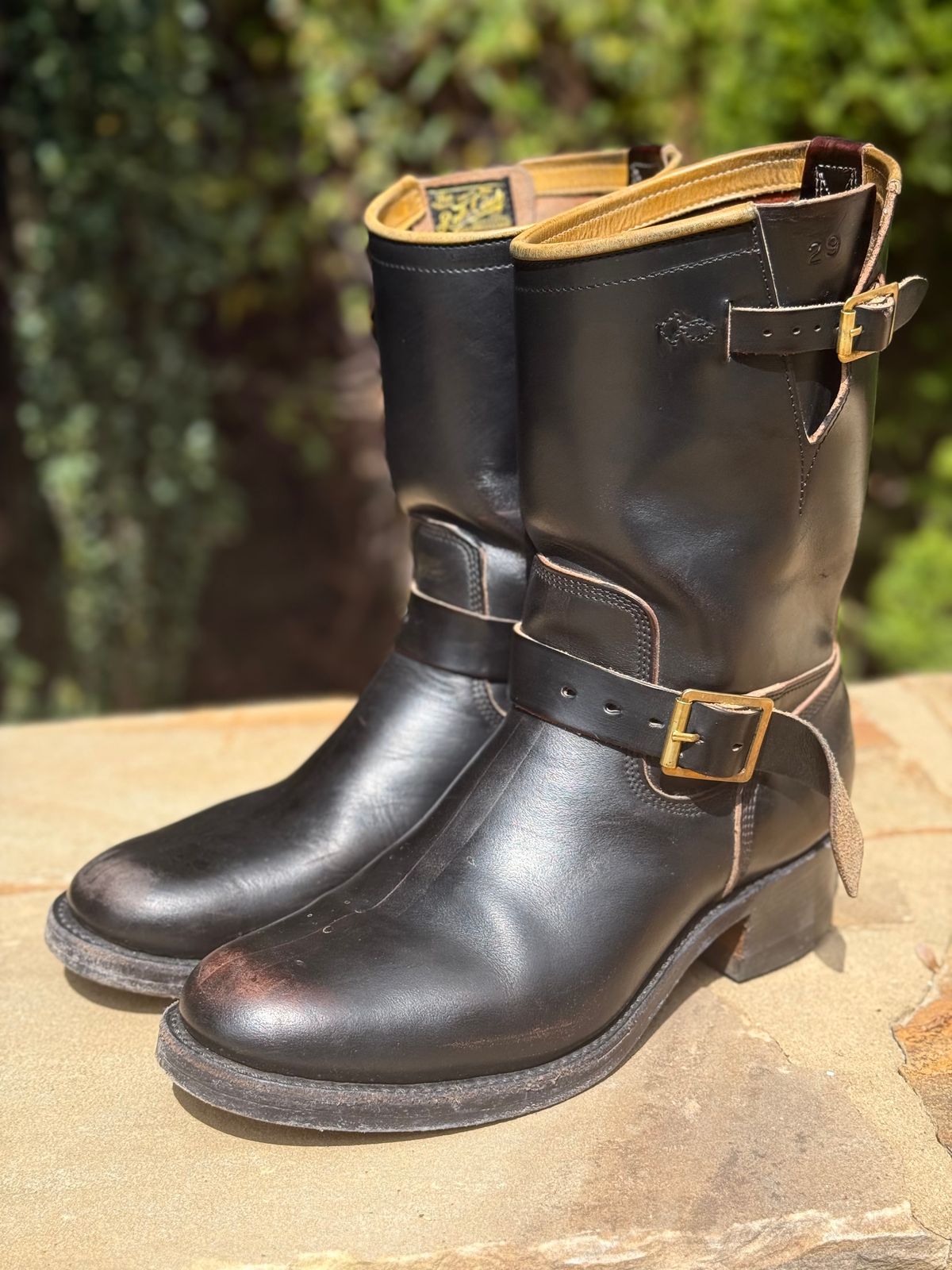 Photo by nathanjcreel on April 1, 2026 of the Role Club Engineer Boots in Horween Black Chromexcel Horsehide.
