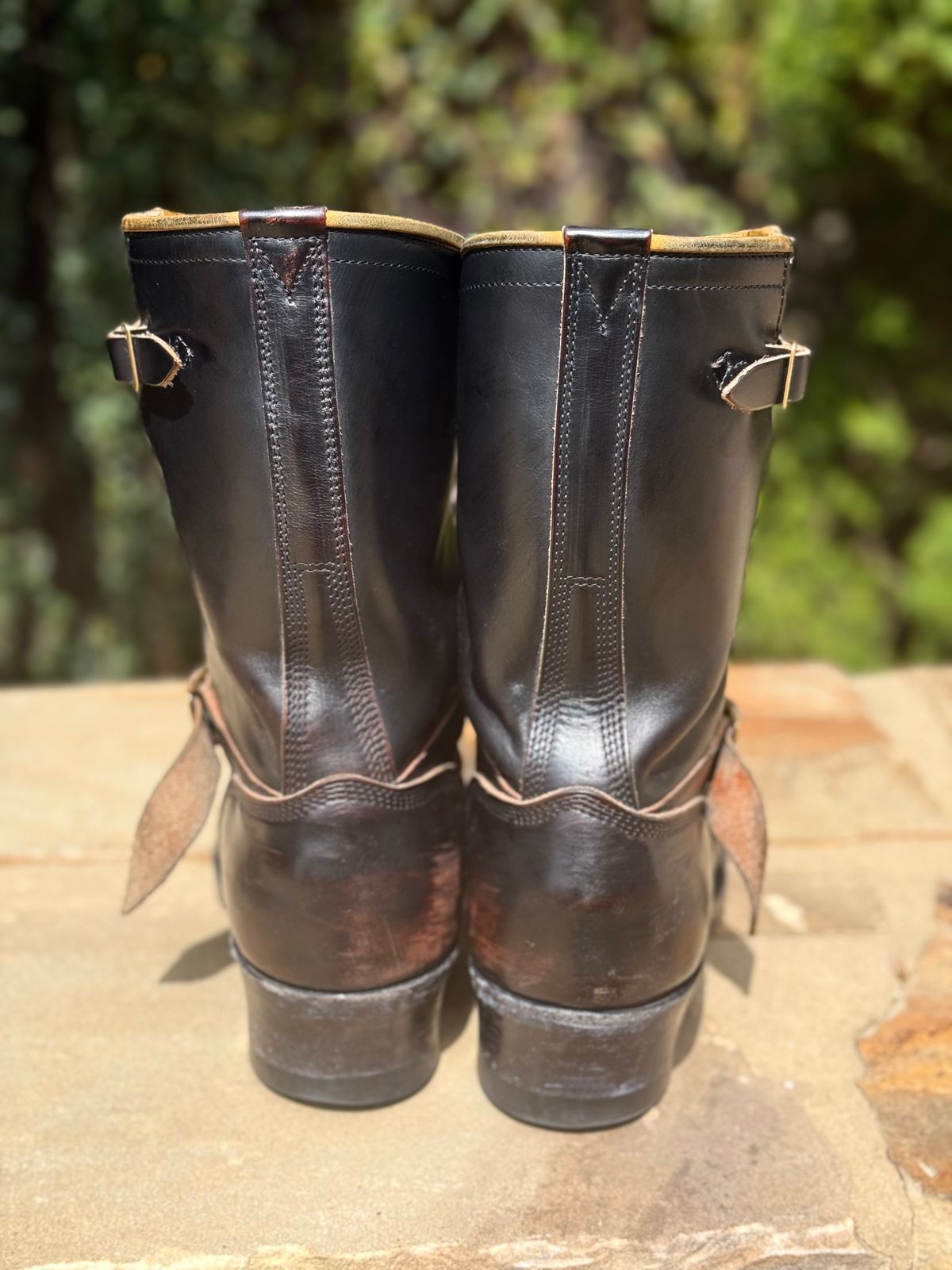 Photo by nathanjcreel on April 1, 2026 of the Role Club Engineer Boots in Horween Black Chromexcel Horsehide.