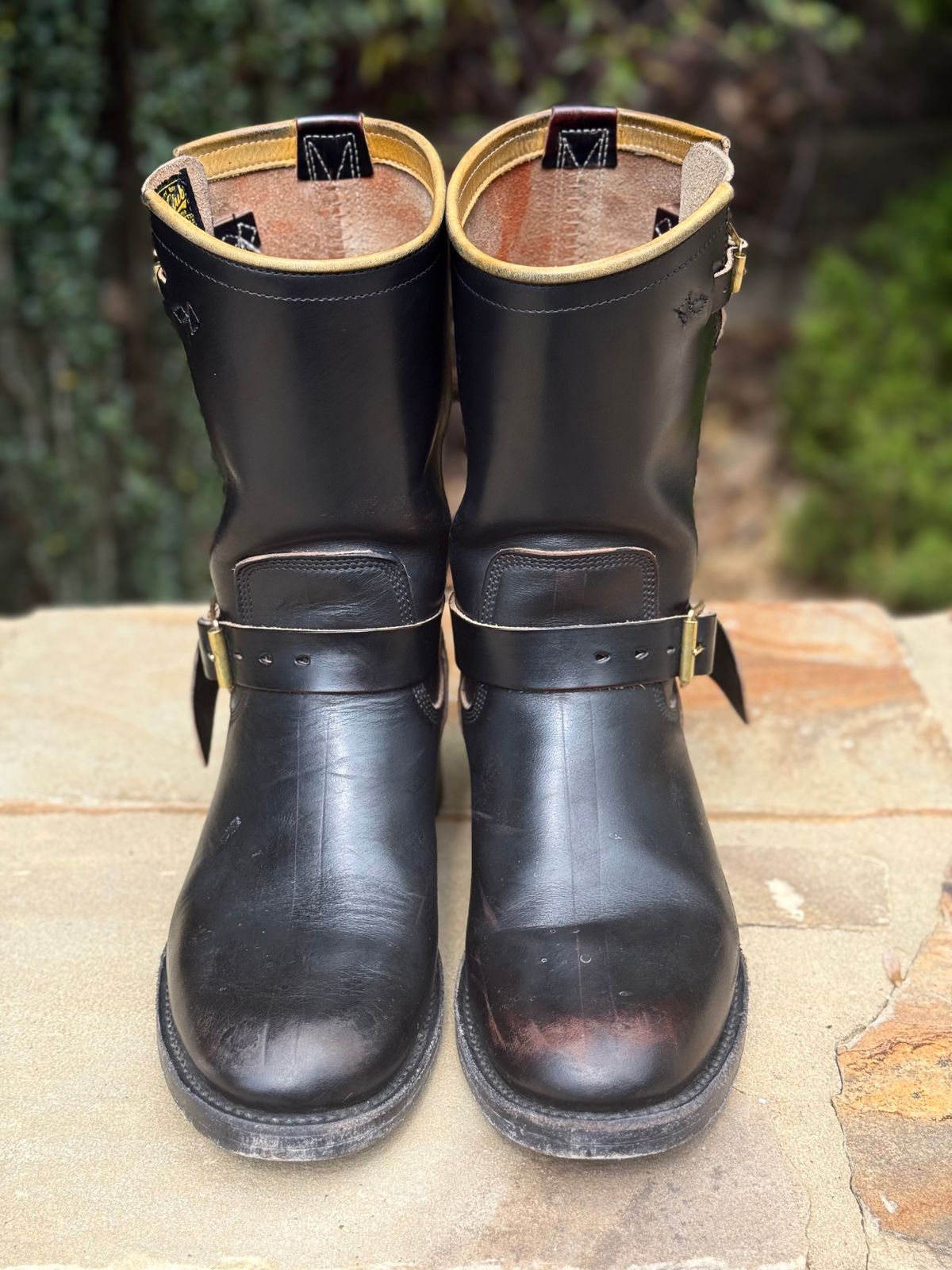 Photo by nathanjcreel on April 1, 2026 of the Role Club Engineer Boots in Horween Black Chromexcel Horsehide.