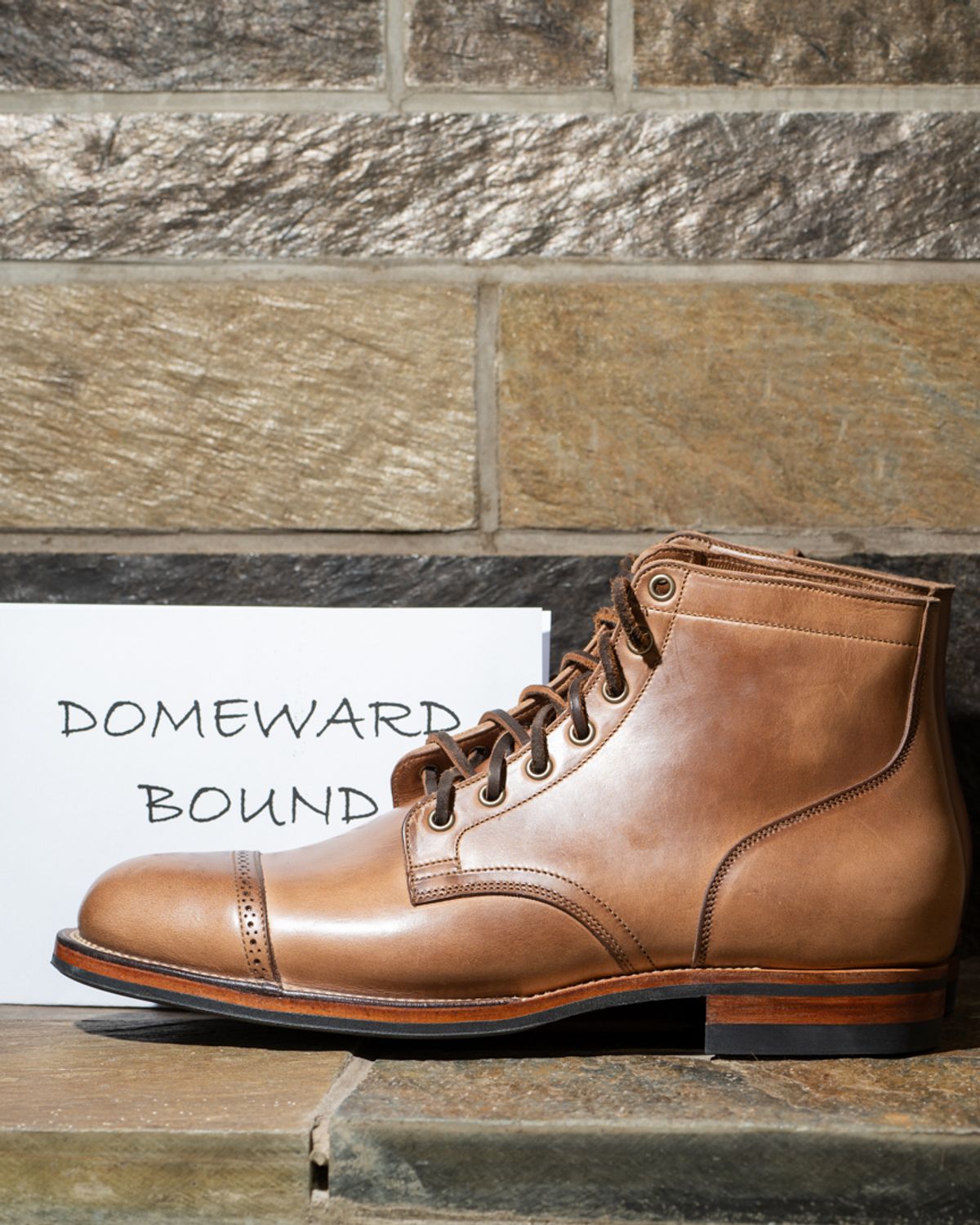 Photo by heritage_by_niels on October 1, 2023 of the Viberg Service Boot BCT in Horween Natural Chromexcel.