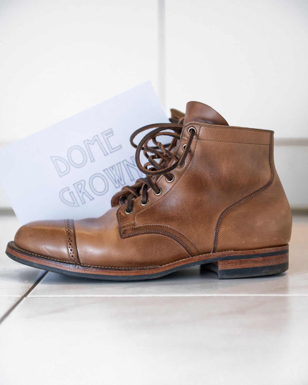 Photo by heritage_by_niels on November 1, 2023 of the Viberg Service Boot BCT in Horween Natural Chromexcel.