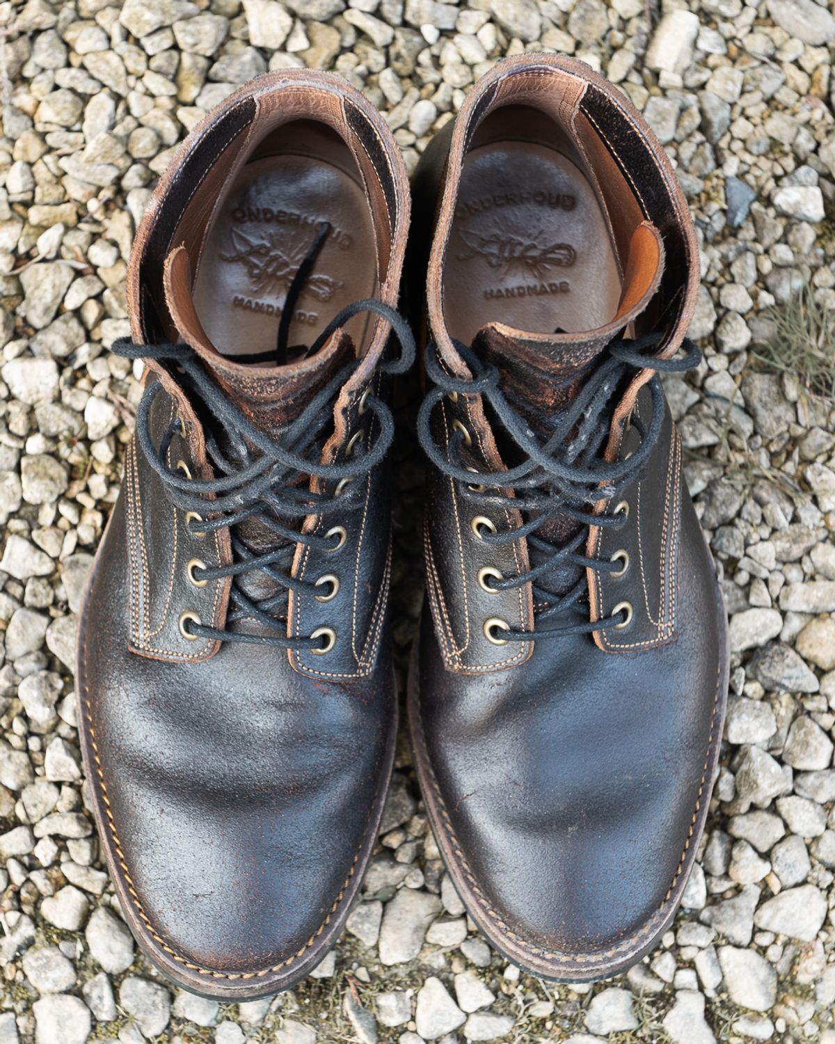 Photo by heritage_by_niels on March 3, 2025 of the Onderhoud SVC01 Boondocker in Horween Java Waxed Flesh.