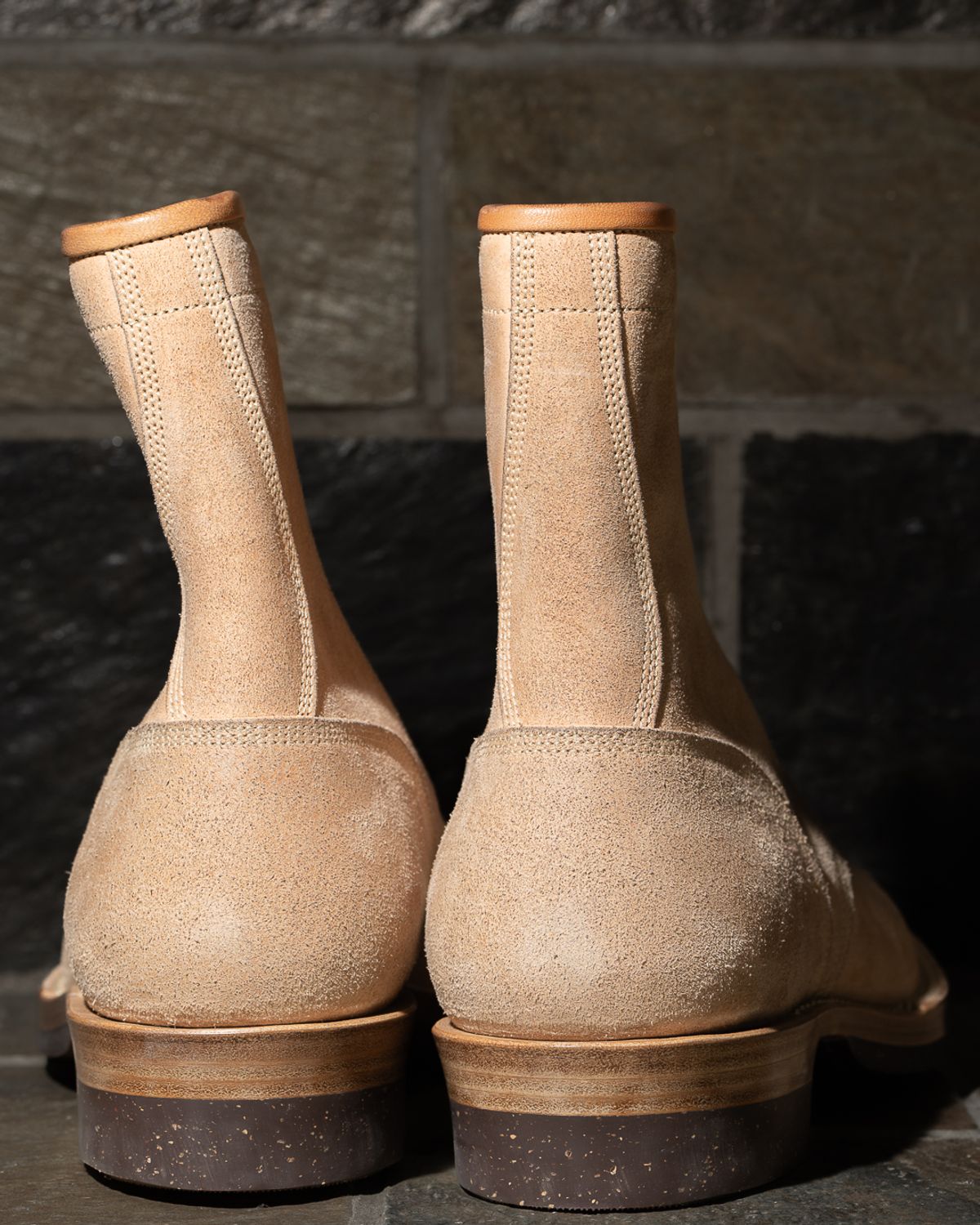 Photo by heritage_by_niels on November 1, 2025 of the Onderhoud SVC02 Packer Boot in Maryam Natural Horsebutt Roughout.