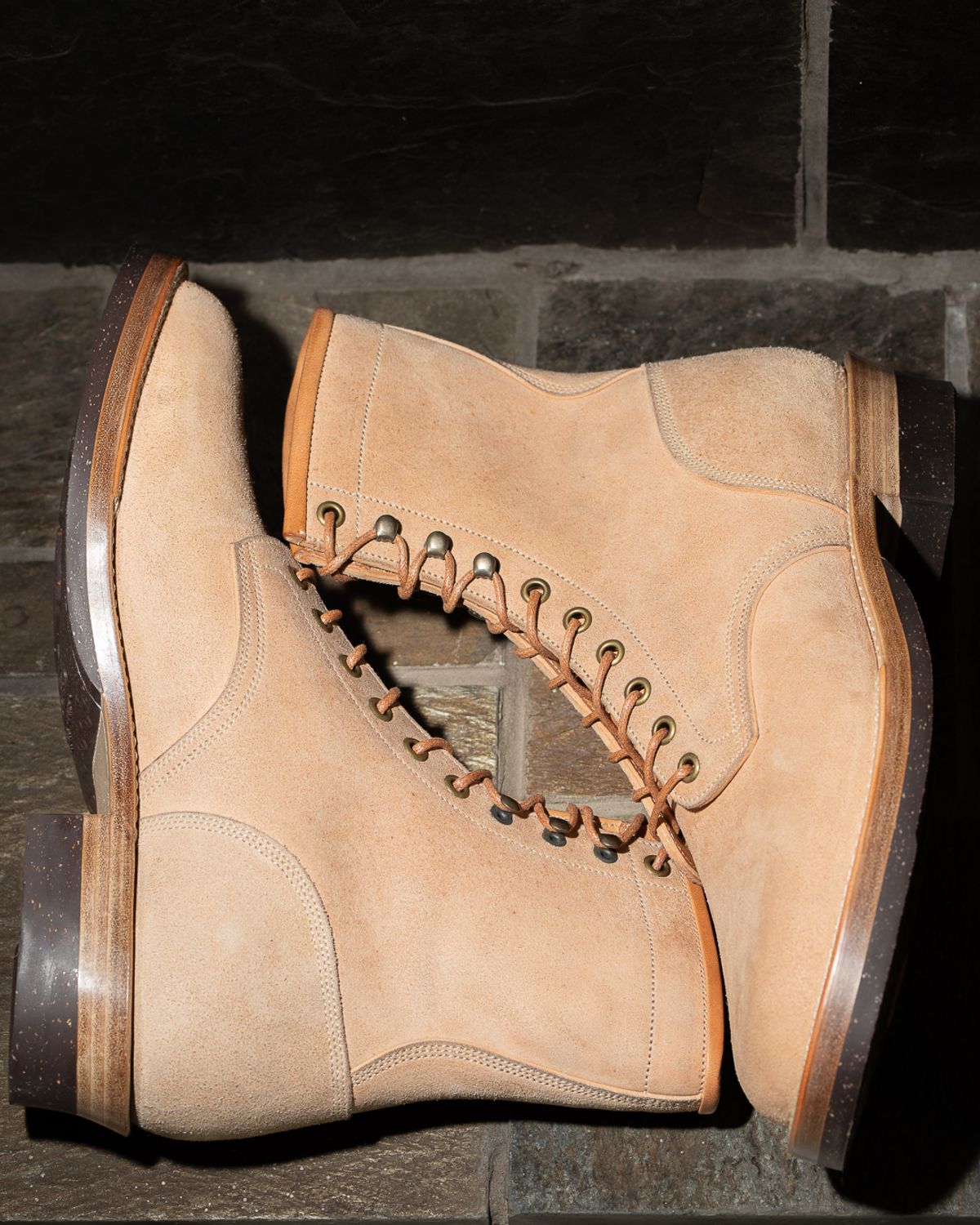 Photo by heritage_by_niels on November 1, 2025 of the Onderhoud SVC02 Packer Boot in Maryam Natural Horsebutt Roughout.