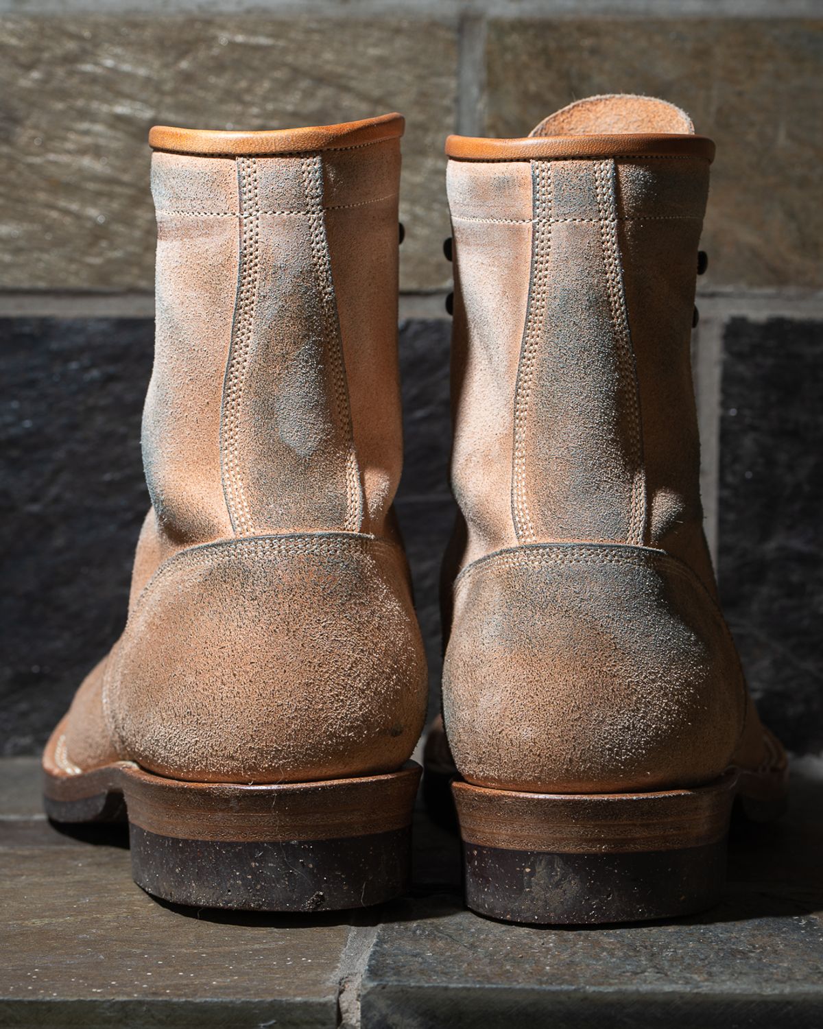 Photo by heritage_by_niels on February 2, 2026 of the Onderhoud SVC02 Packer Boot in Maryam Natural Horsebutt Roughout.