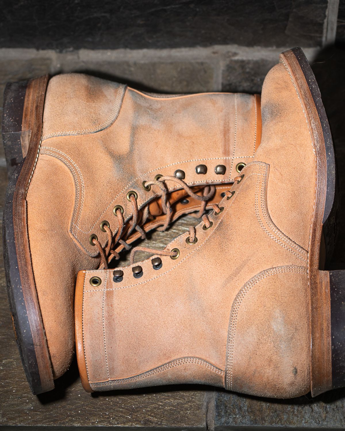 Photo by heritage_by_niels on February 2, 2026 of the Onderhoud SVC02 Packer Boot in Maryam Natural Horsebutt Roughout.