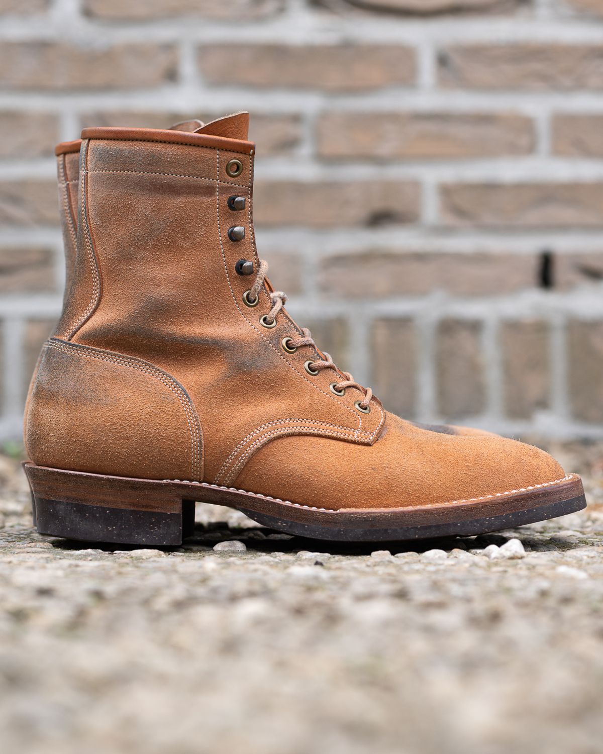 Photo by heritage_by_niels on April 4, 2026 of the Onderhoud SVC02 Packer Boot in Maryam Natural Horsebutt Roughout.