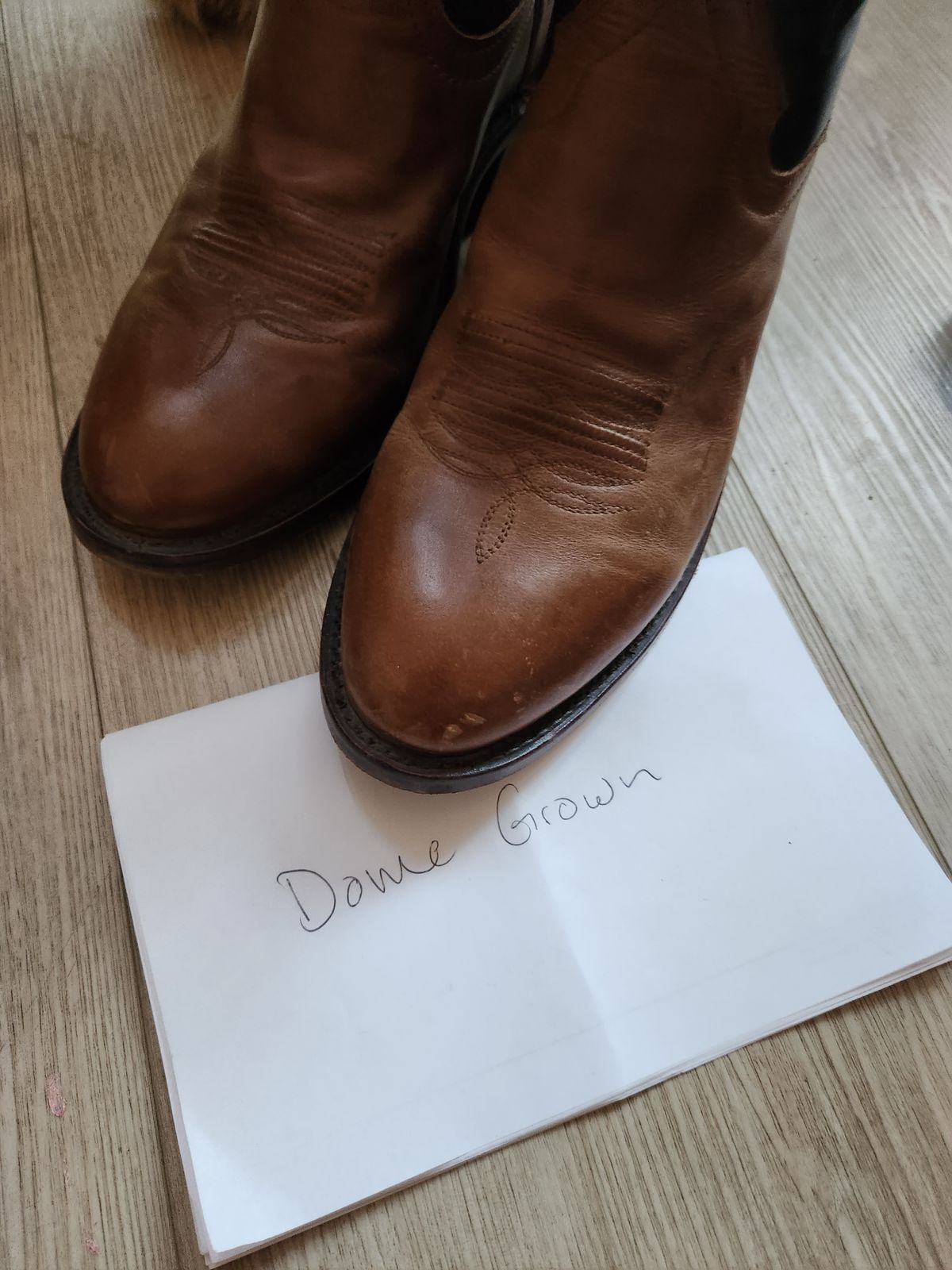 Photo by denimhound on November 6, 2023 of the Drew's Boots The Trevor in Unknown Leather.