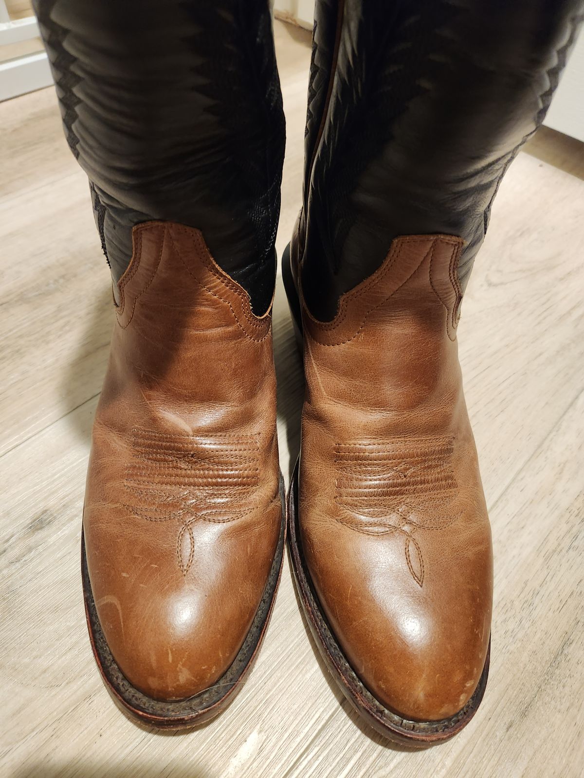Photo by denimhound on February 6, 2024 of the Drew's Boots The Trevor in Unknown Leather.