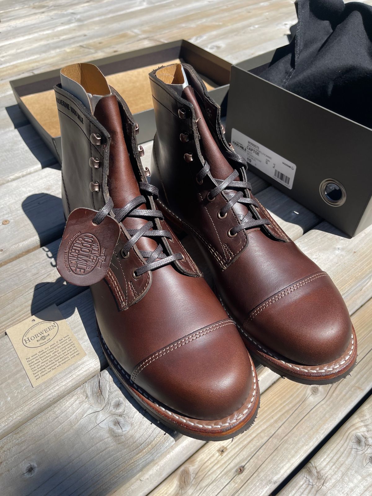 Photo by 12xubywire on August 2, 2023 of the Wolverine 1000 Mile Cap-Toe Boot in Horween Brown Chromexcel.