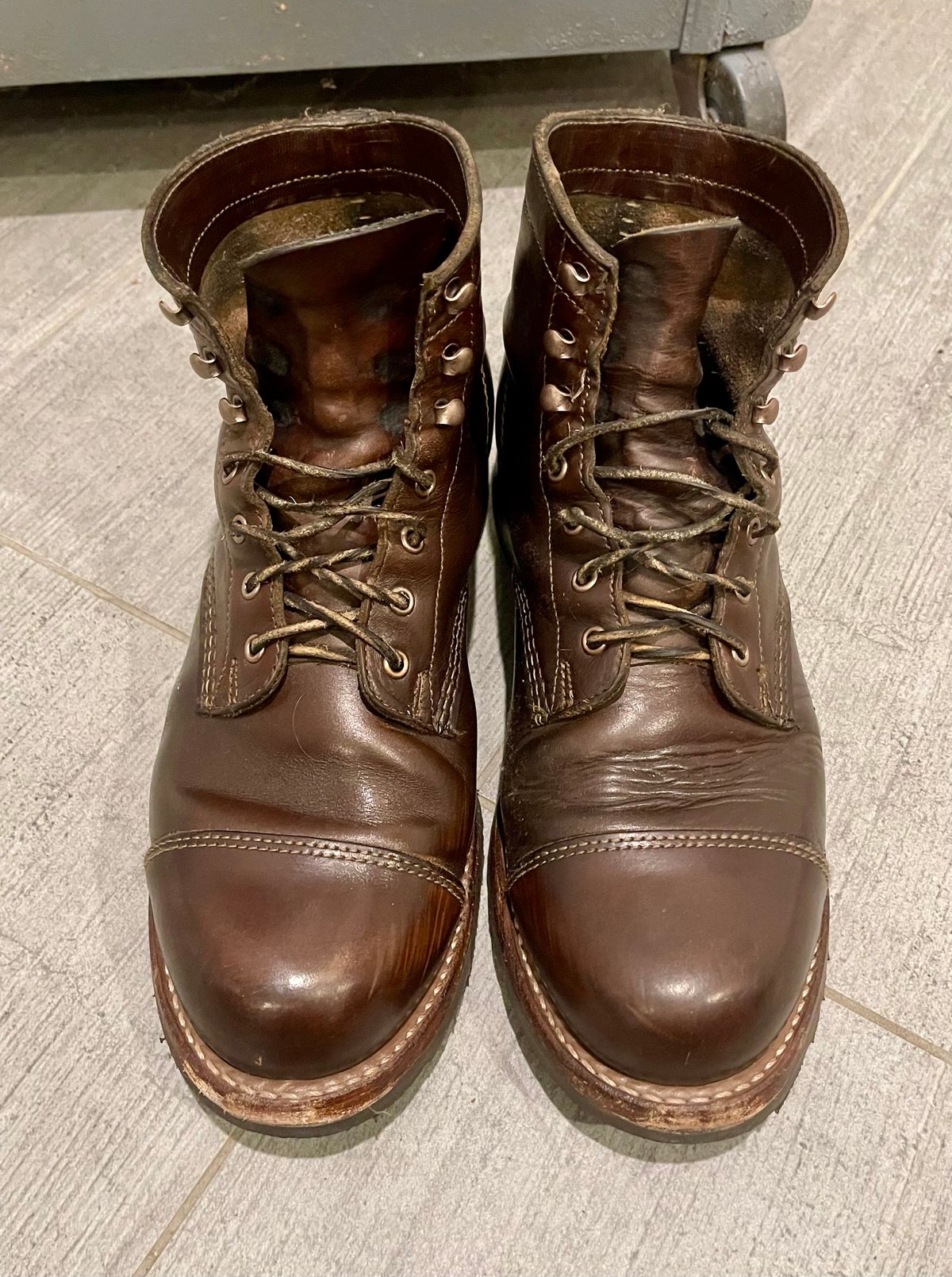 Photo by 12xubywire on December 4, 2023 of the Wolverine 1000 Mile Cap-Toe Boot in Horween Brown Chromexcel.
