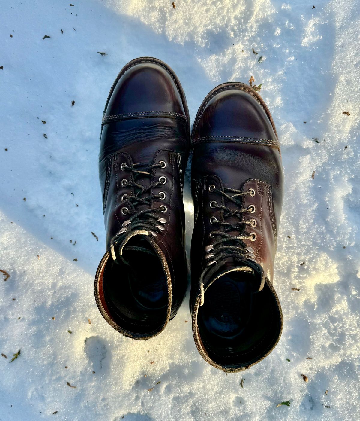Photo by 12xubywire on January 2, 2024 of the Wolverine 1000 Mile Cap-Toe Boot in Horween Brown Chromexcel.