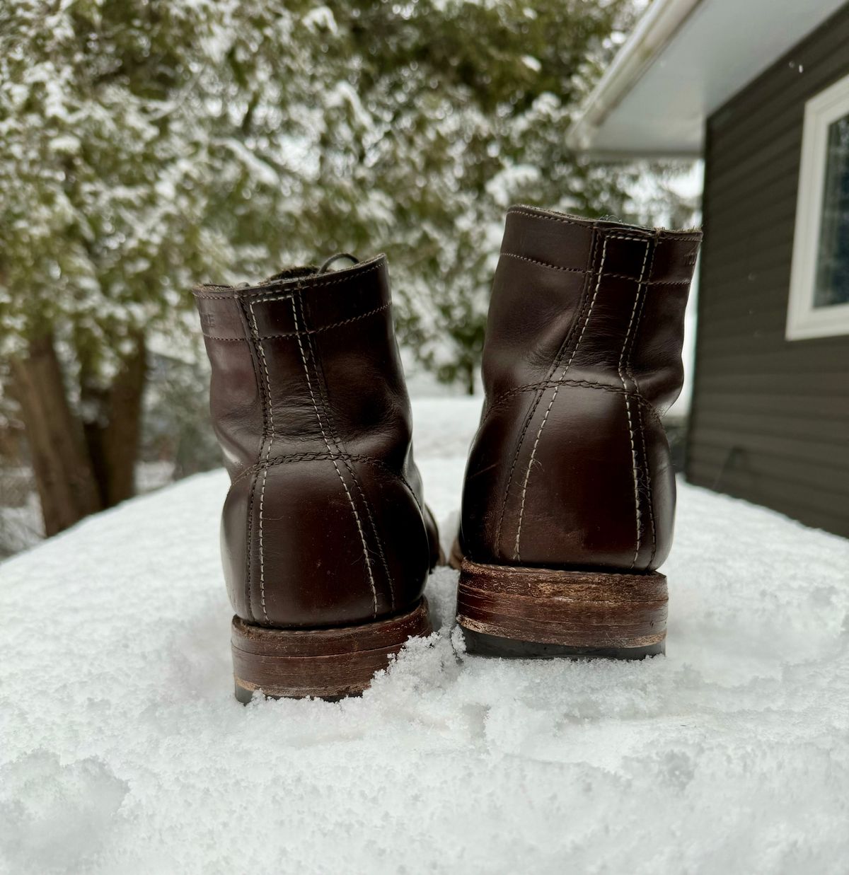 Photo by 12xubywire on February 2, 2024 of the Wolverine 1000 Mile Cap-Toe Boot in Horween Brown Chromexcel.