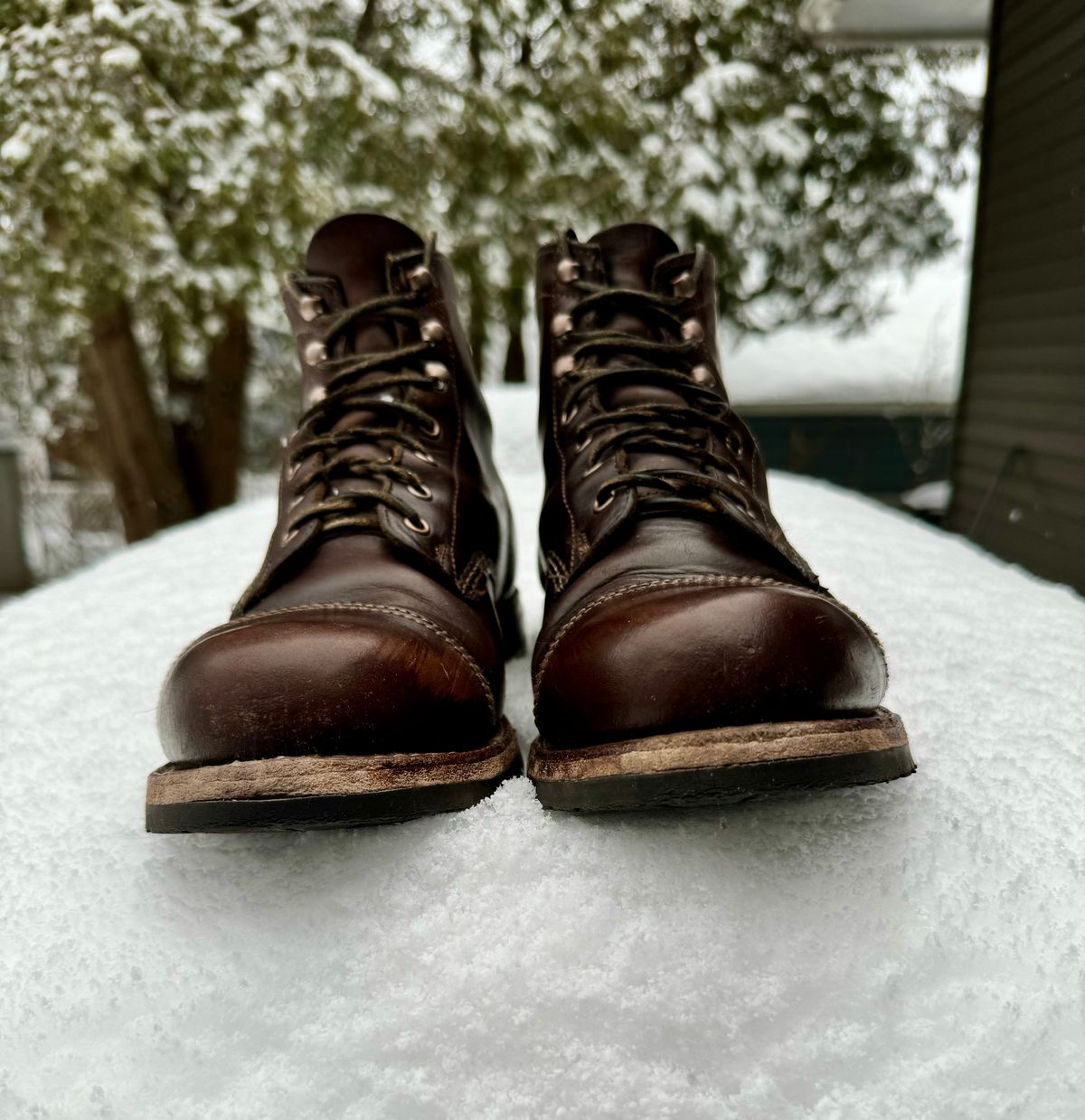 Photo by 12xubywire on February 2, 2024 of the Wolverine 1000 Mile Cap-Toe Boot in Horween Brown Chromexcel.