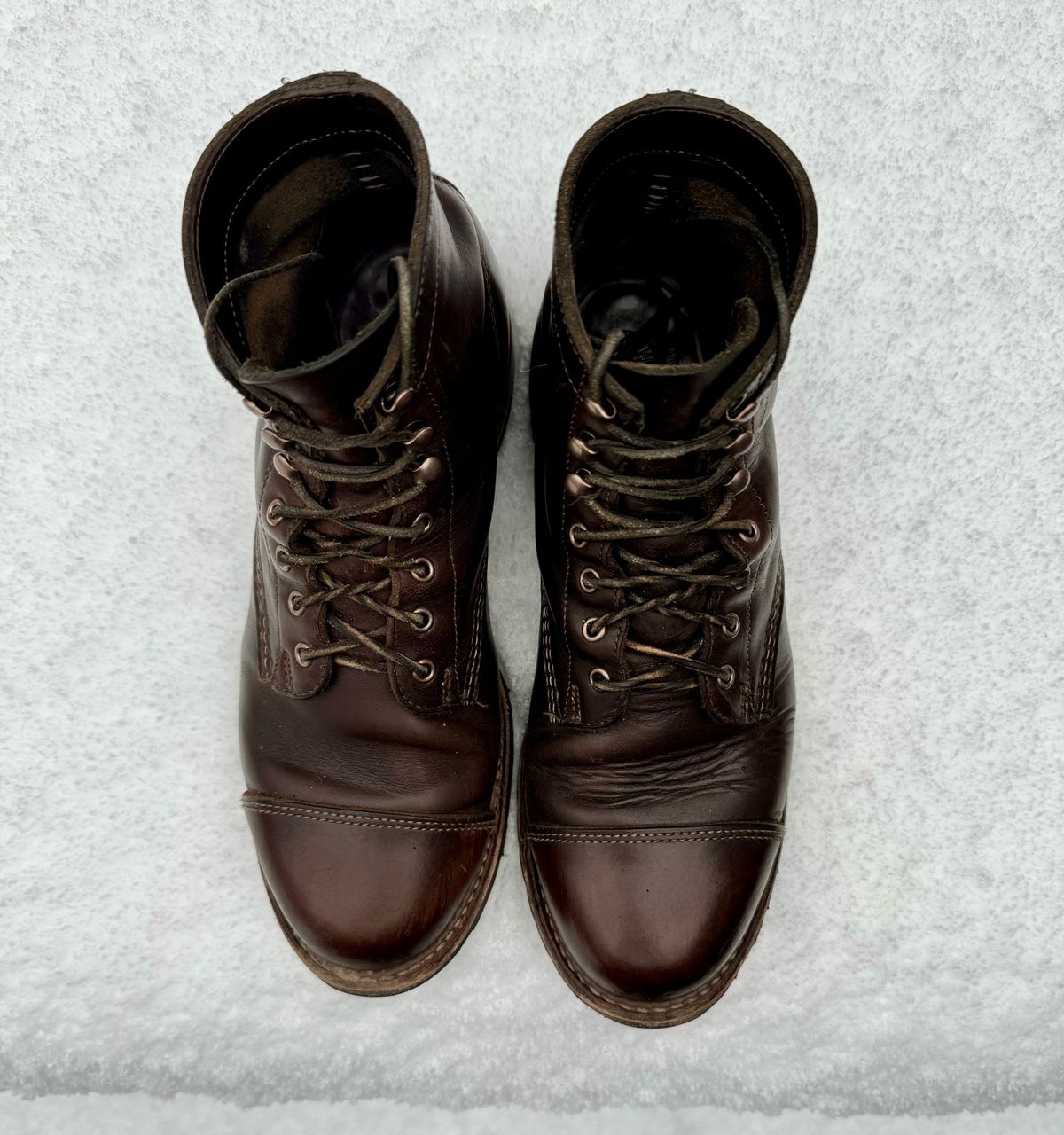 Photo by 12xubywire on February 2, 2024 of the Wolverine 1000 Mile Cap-Toe Boot in Horween Brown Chromexcel.