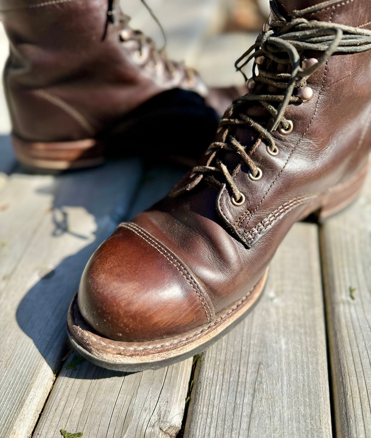 Photo by 12xubywire on March 2, 2024 of the Wolverine 1000 Mile Cap-Toe Boot in Horween Brown Chromexcel.