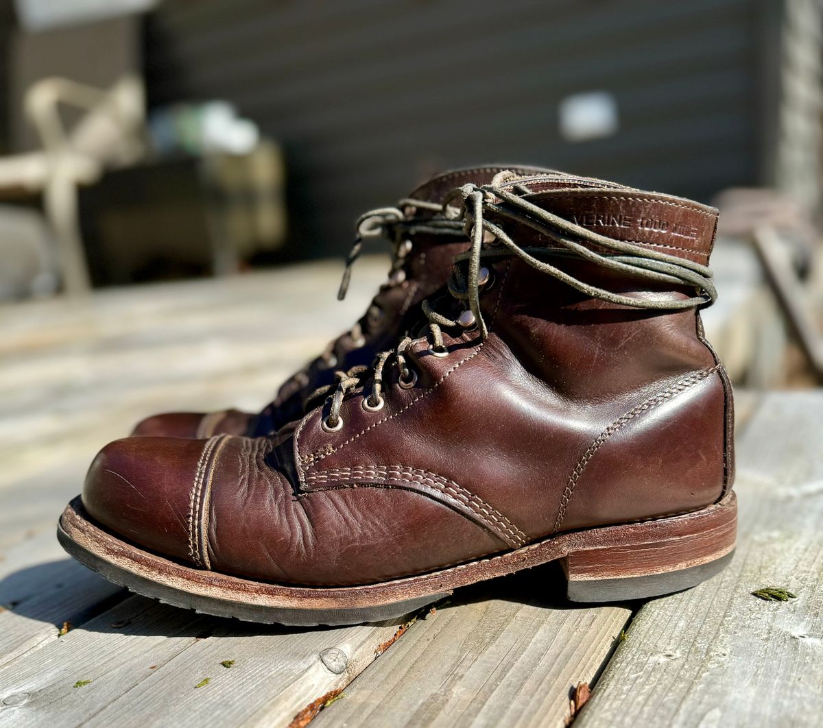 Photo by 12xubywire on March 2, 2024 of the Wolverine 1000 Mile Cap-Toe Boot in Horween Brown Chromexcel.