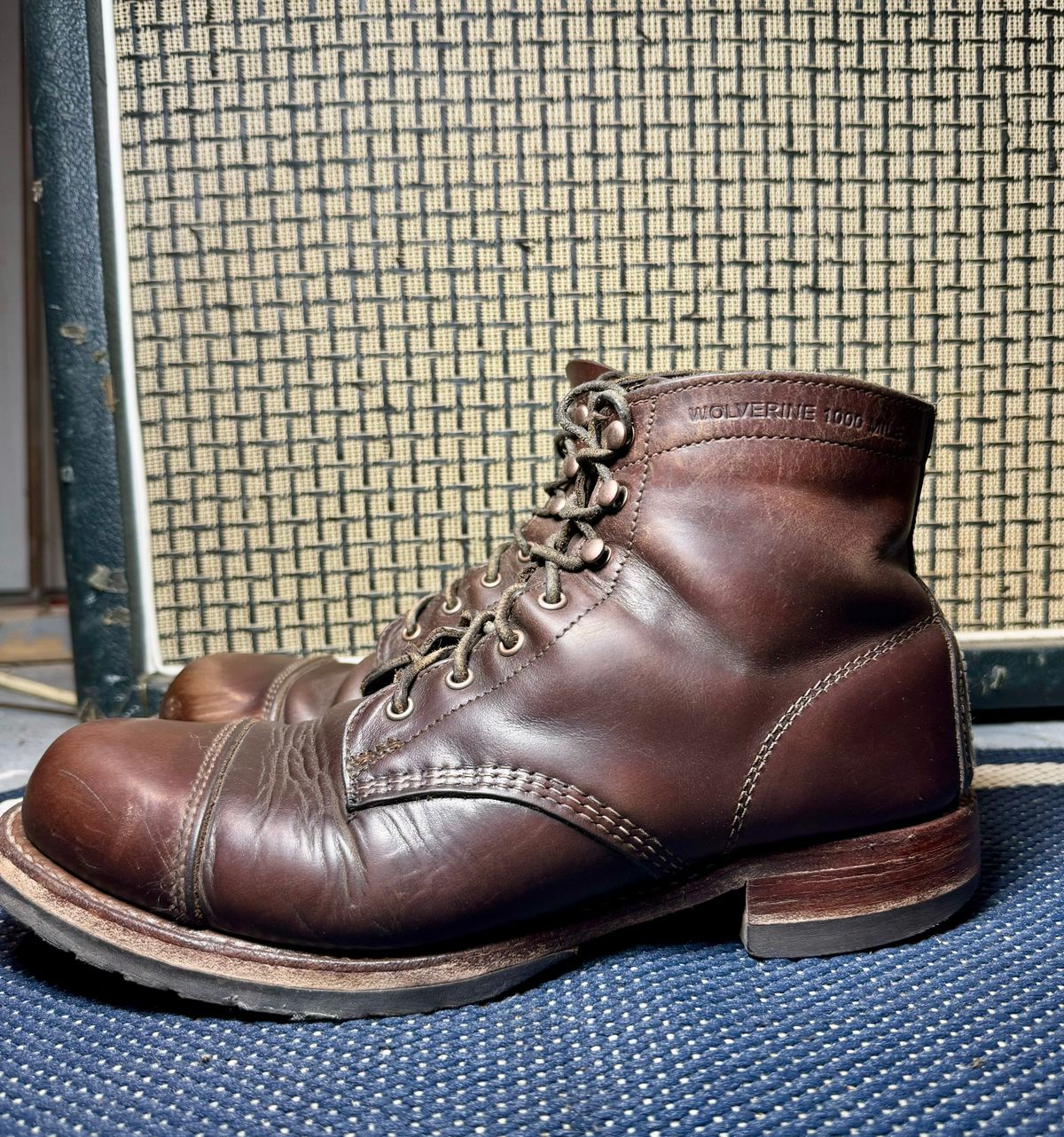 Photo by 12xubywire on April 5, 2024 of the Wolverine 1000 Mile Cap-Toe Boot in Horween Brown Chromexcel.