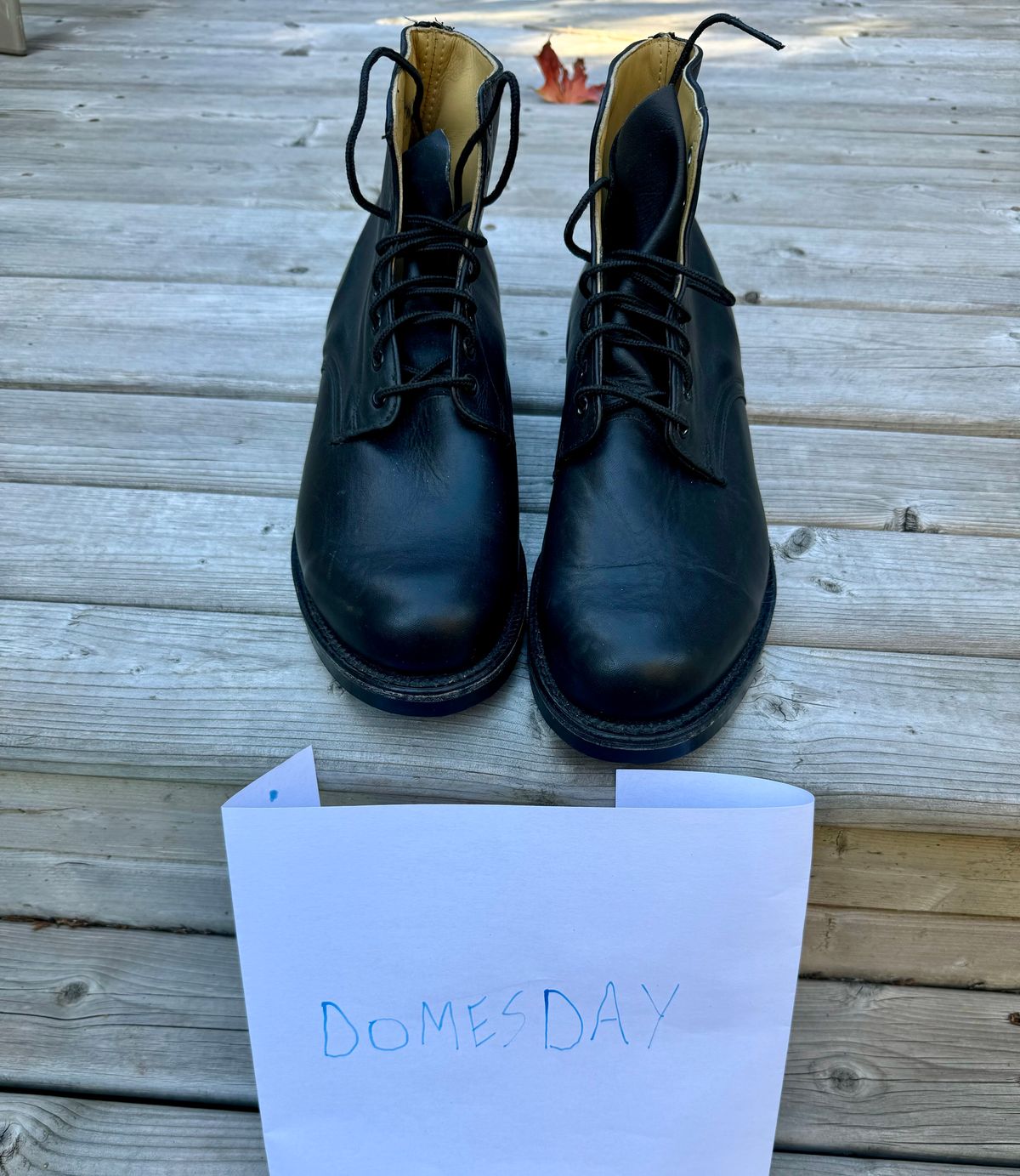 Photo by 12xubywire on October 3, 2024 of the Unkown RCMP Drill boots in Chrome Tanned Steerhide.