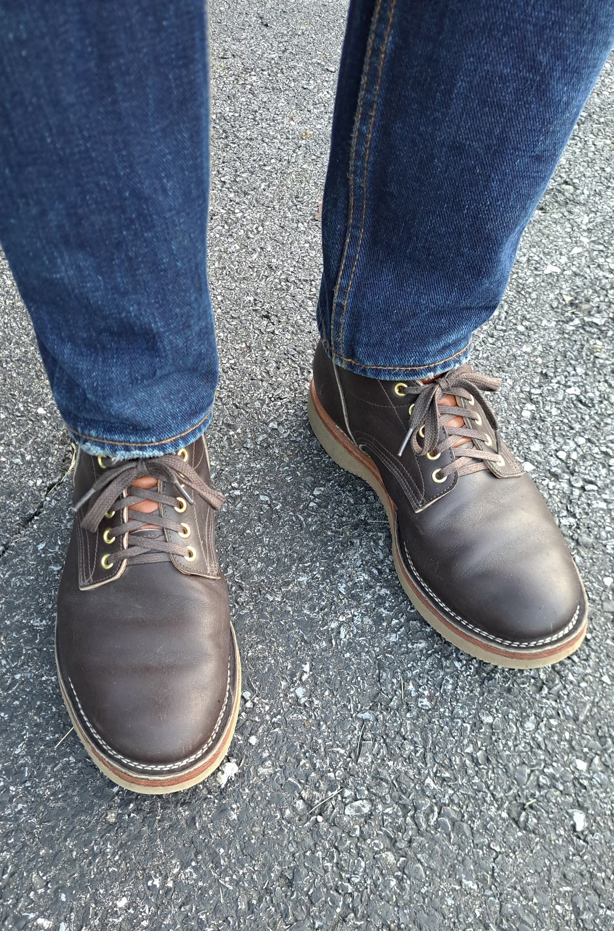 Photo by NewRiverBoot on April 22, 2024 of the New River Boot Quade in Horween Dark Brown Latigo.