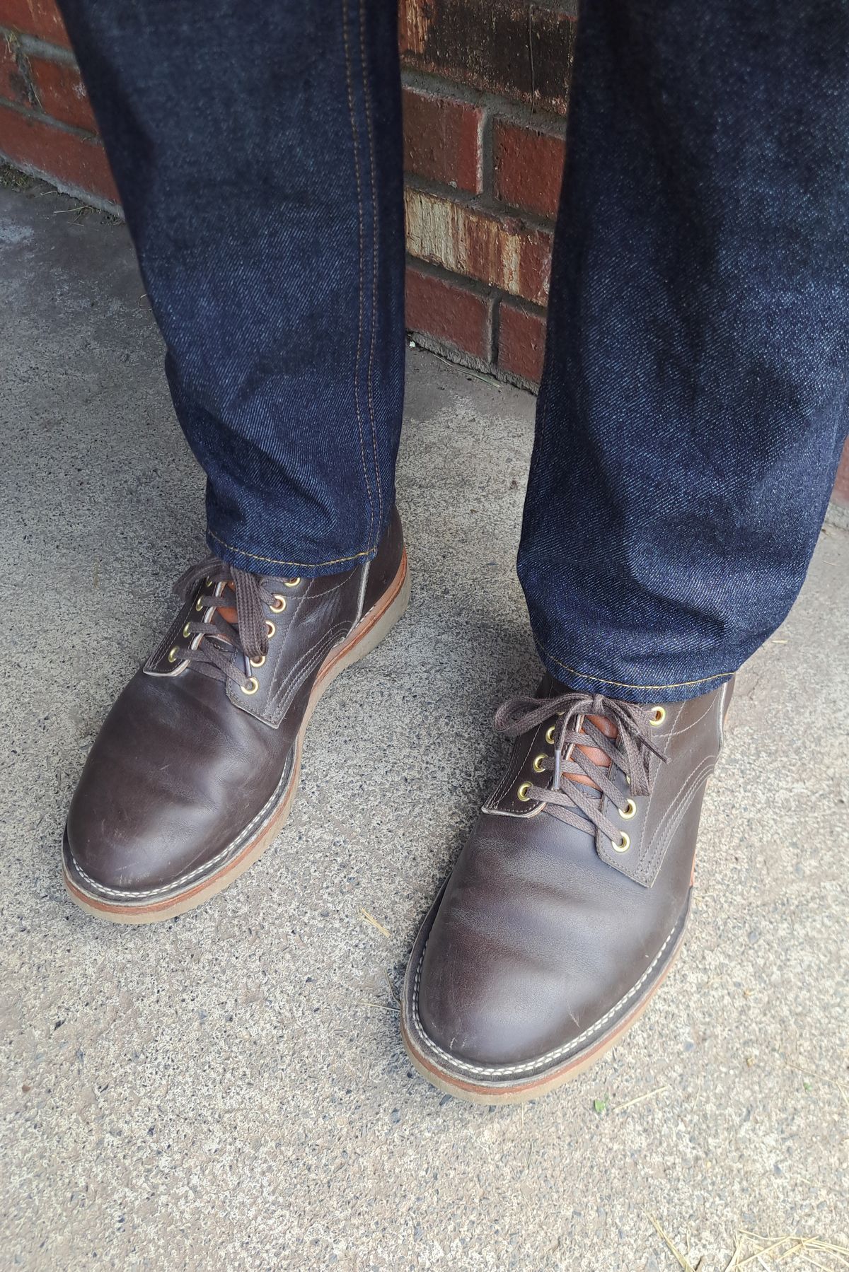 Photo by NewRiverBoot on June 14, 2024 of the New River Boot Quade in Horween Dark Brown Latigo.