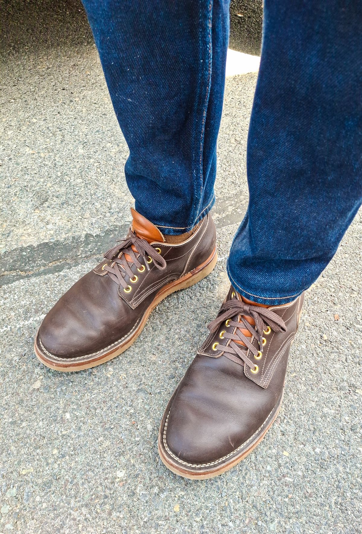 Photo by NewRiverBoot on April 21, 2025 of the New River Boot Quade in Horween Dark Brown Latigo.