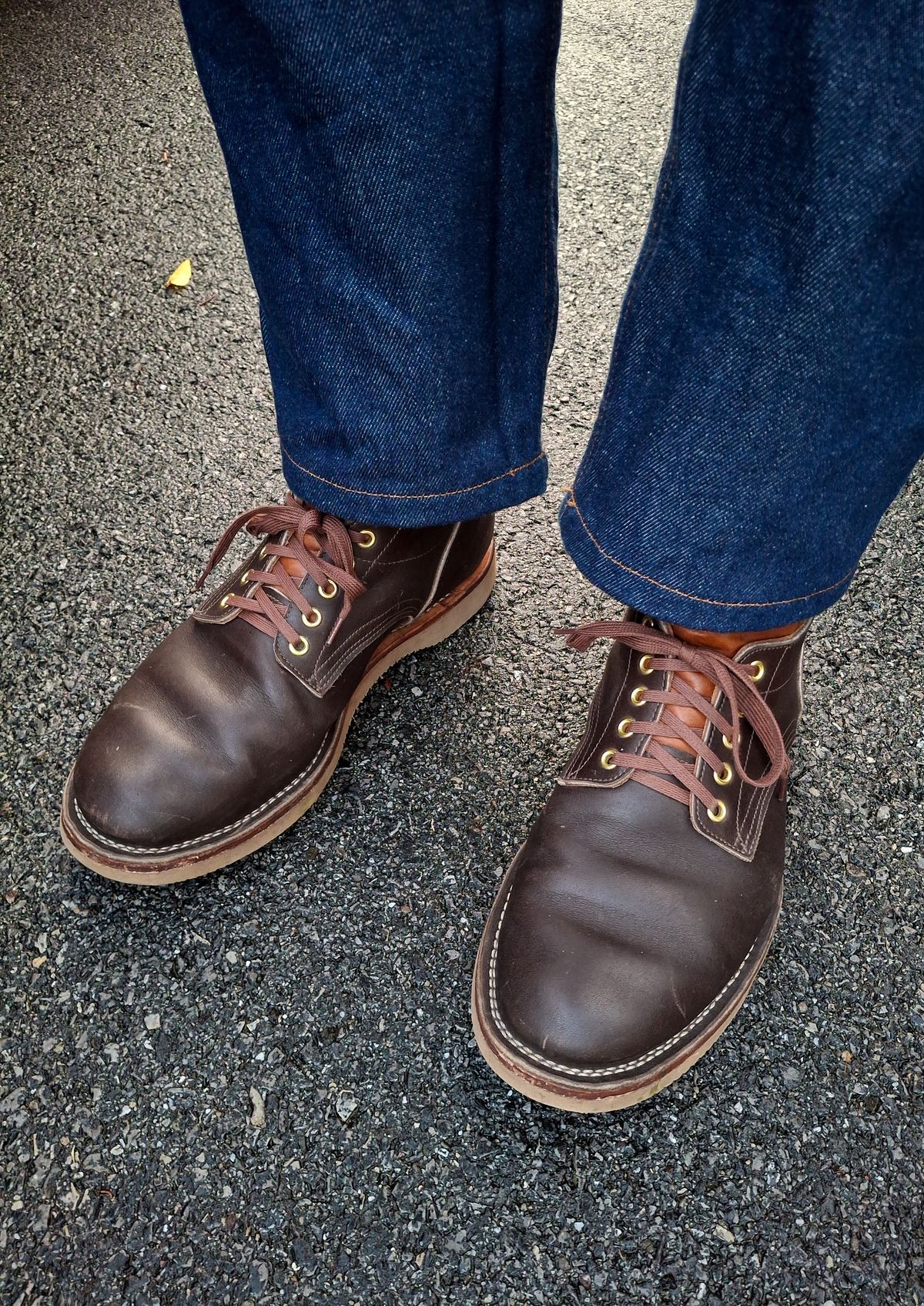 Photo by NewRiverBoot on September 6, 2025 of the New River Boot Quade in Horween Dark Brown Latigo.