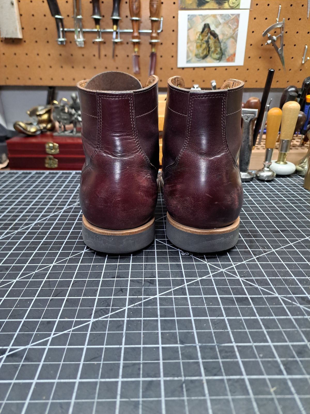 Photo by NewRiverBoot on January 5, 2025 of the New River Boot BARKSDALE in Horween Color 8 Chromexcel Strips.