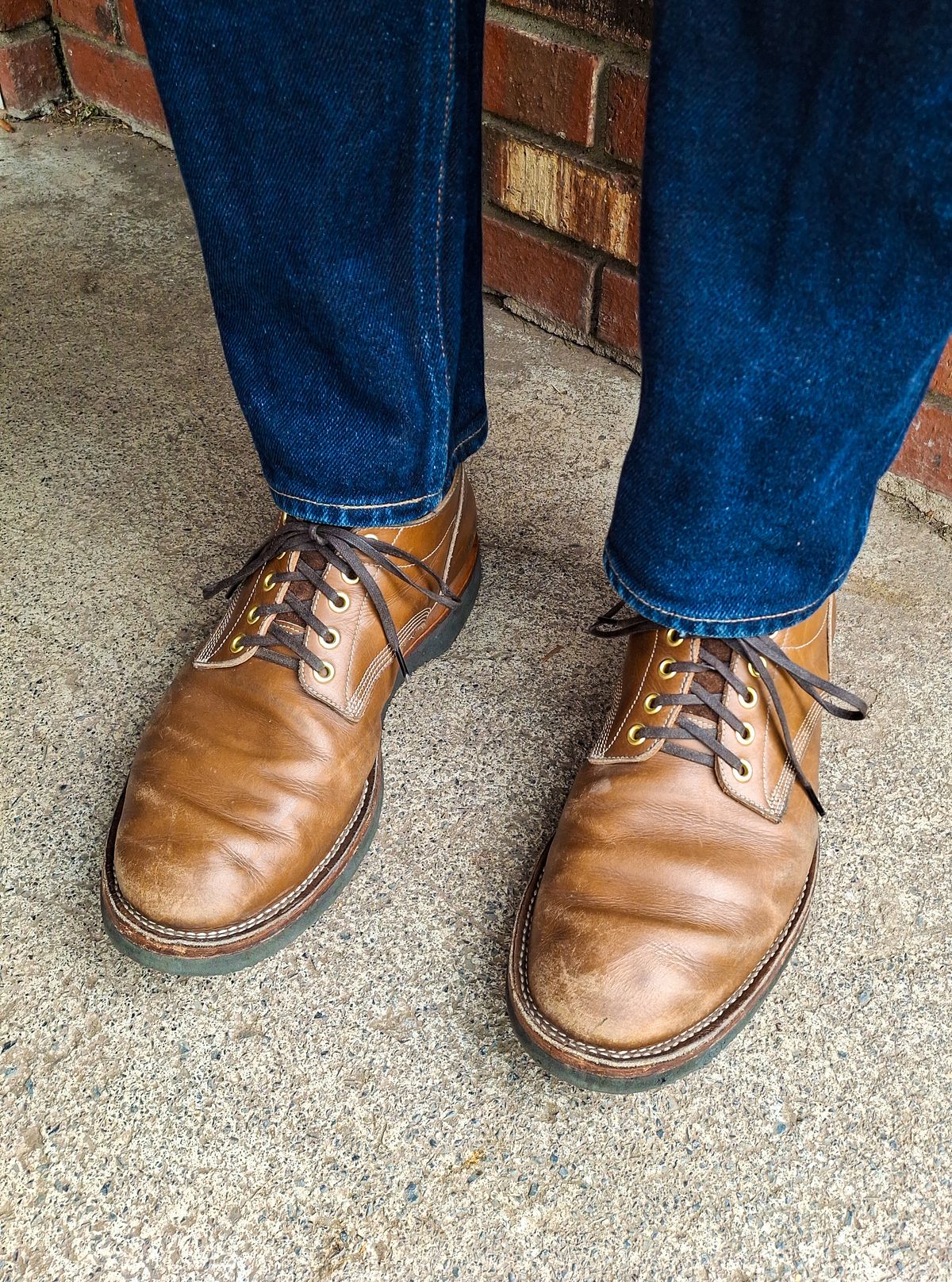 Photo by NewRiverBoot on May 8, 2025 of the New River Boot Quade in Horween Dark Natural Latigo.