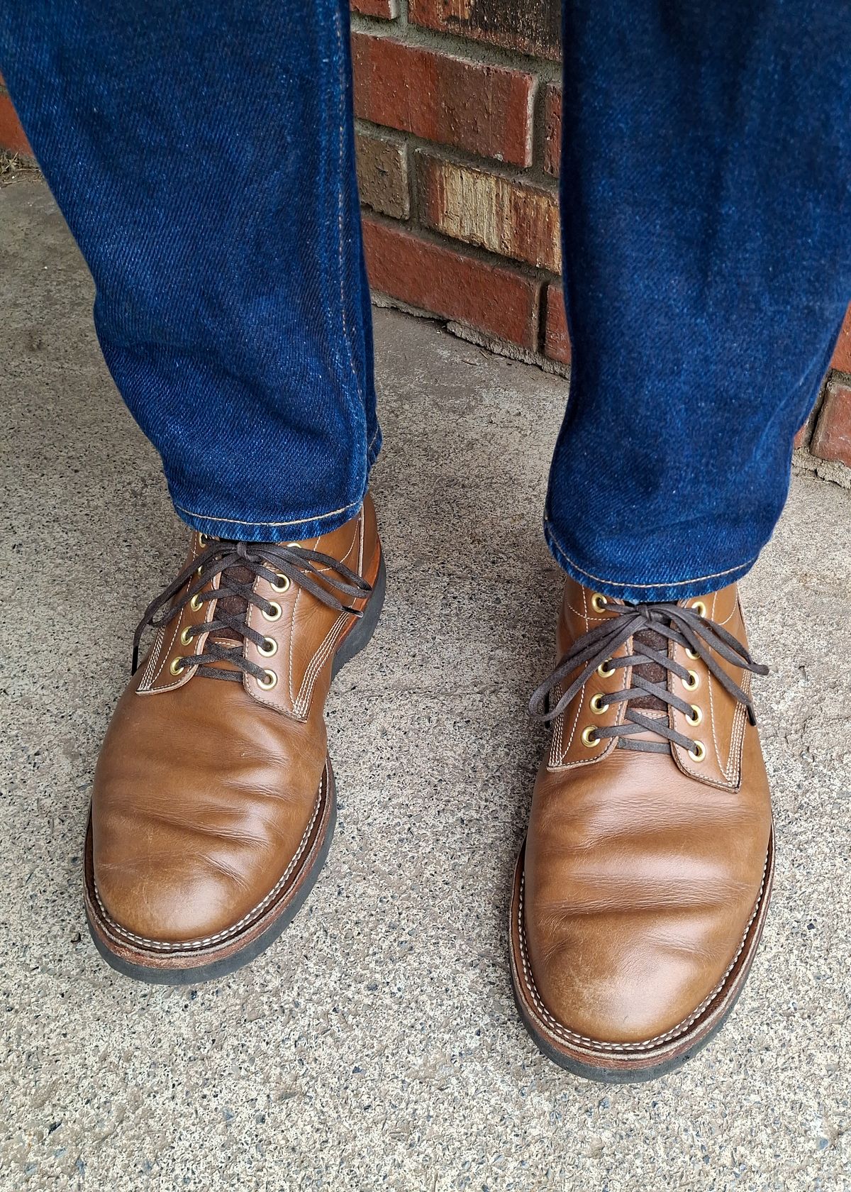 Photo by NewRiverBoot on May 16, 2025 of the New River Boot Quade in Horween Dark Natural Latigo.