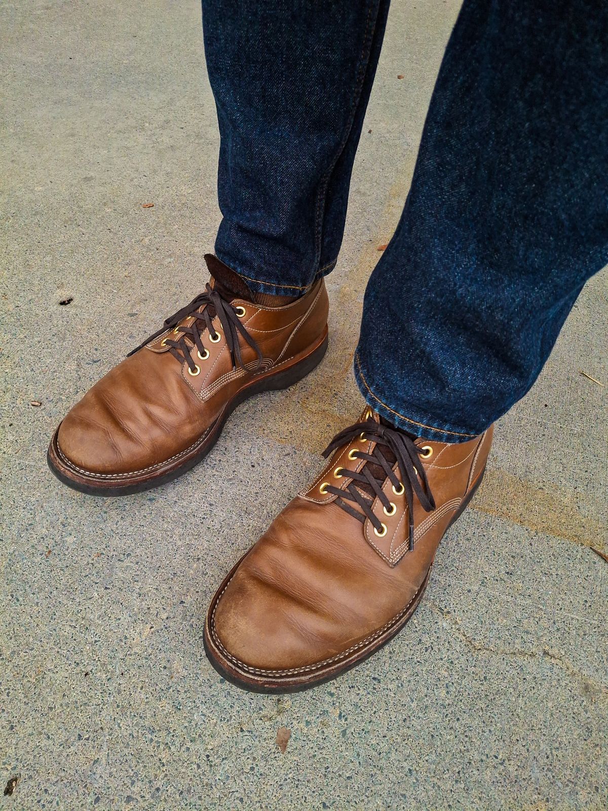 Photo by NewRiverBoot on July 21, 2025 of the New River Boot Quade in Horween Dark Natural Latigo.