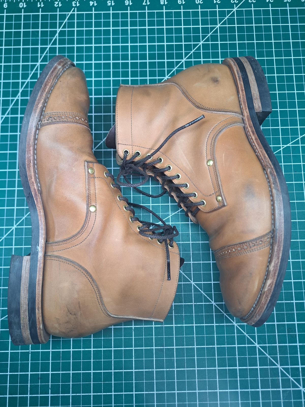 Photo by NewRiverBoot on December 6, 2023 of the New River Boot BARKSDALE in Horween Moc Latigo.