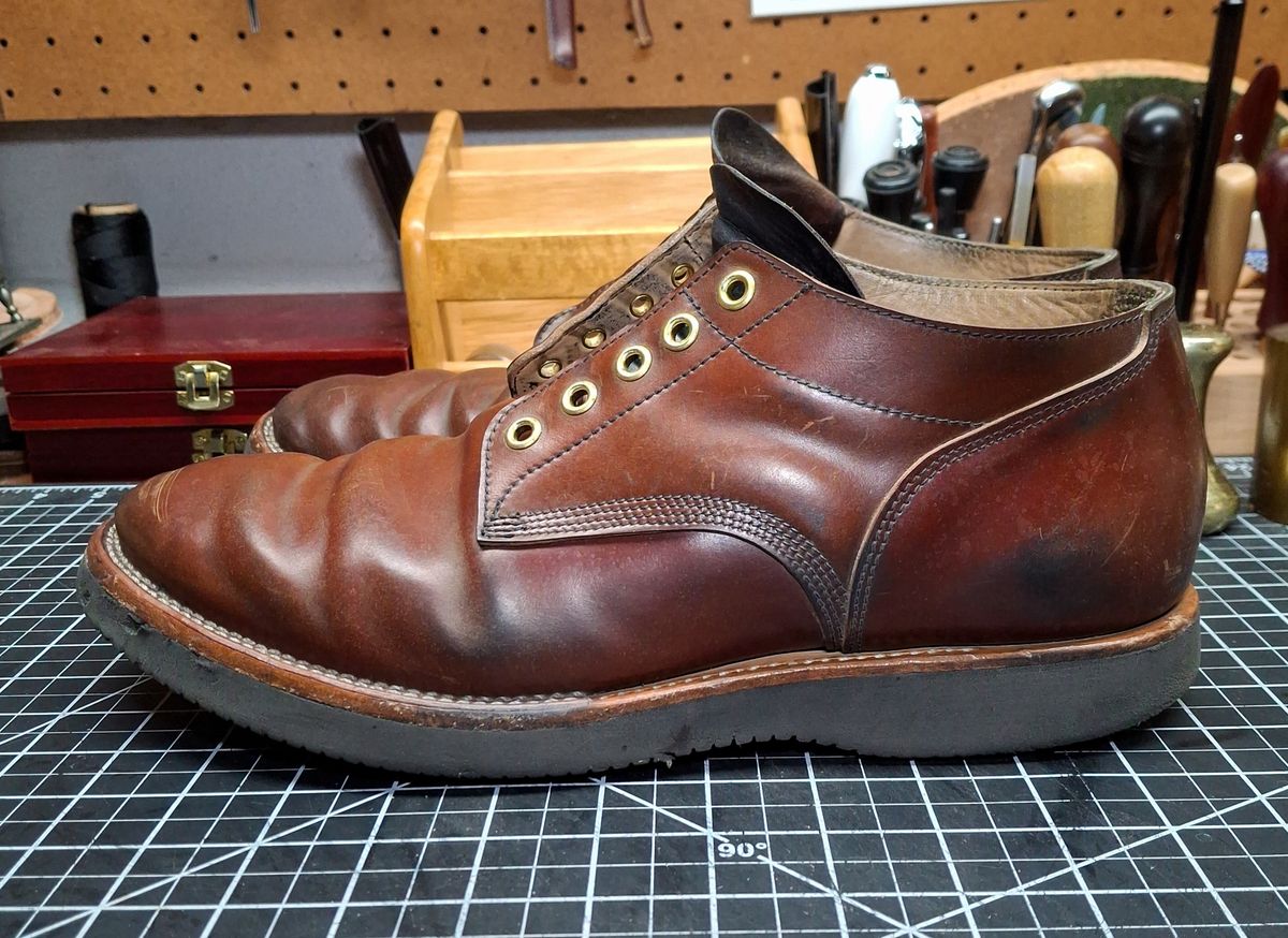Photo by NewRiverBoot on May 11, 2025 of the New River Boot Quade in Leder Ogawa Coffee Shell Cordovan.