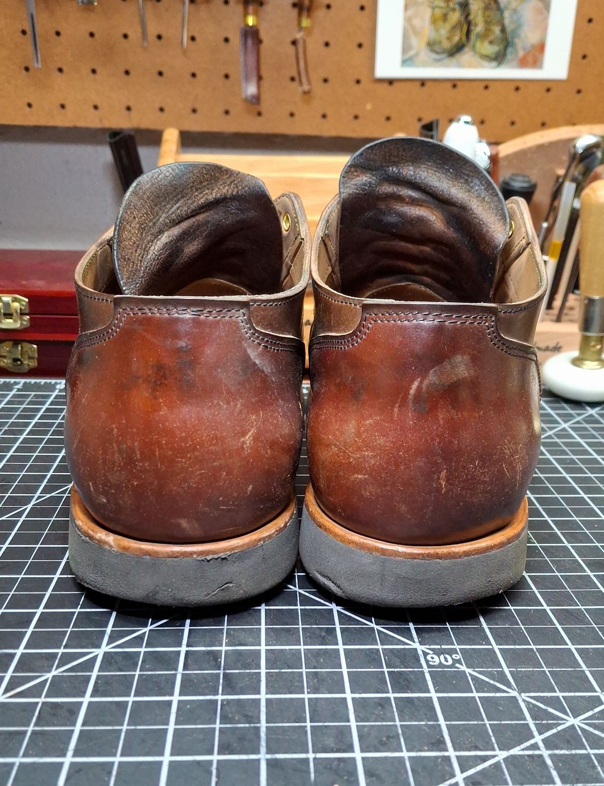 Photo by NewRiverBoot on May 11, 2025 of the New River Boot Quade in Leder Ogawa Coffee Shell Cordovan.
