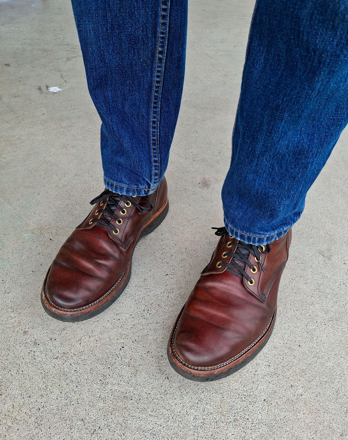 Photo by NewRiverBoot on June 30, 2025 of the New River Boot Quade in Leder Ogawa Coffee Shell Cordovan.