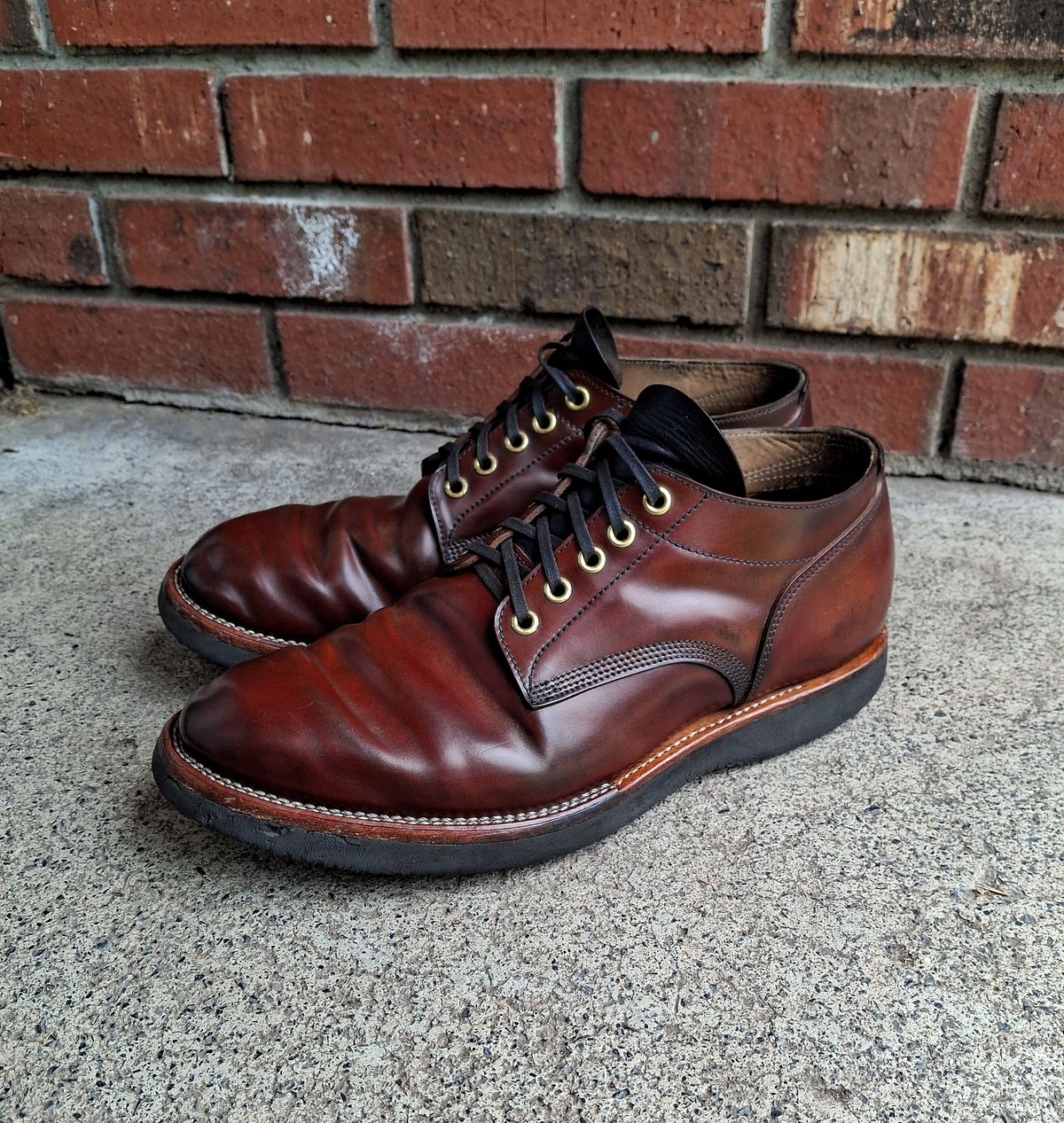 Photo by NewRiverBoot on July 30, 2025 of the New River Boot Quade in Leder Ogawa Coffee Shell Cordovan.