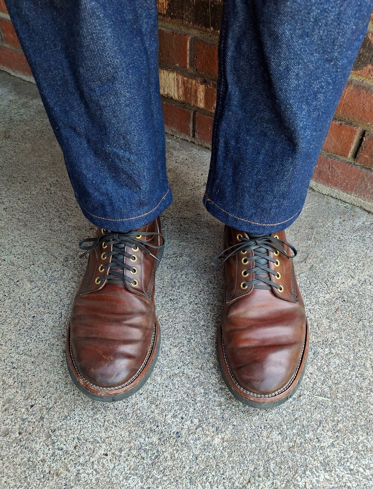 Photo by NewRiverBoot on August 19, 2025 of the New River Boot Quade in Leder Ogawa Coffee Shell Cordovan.