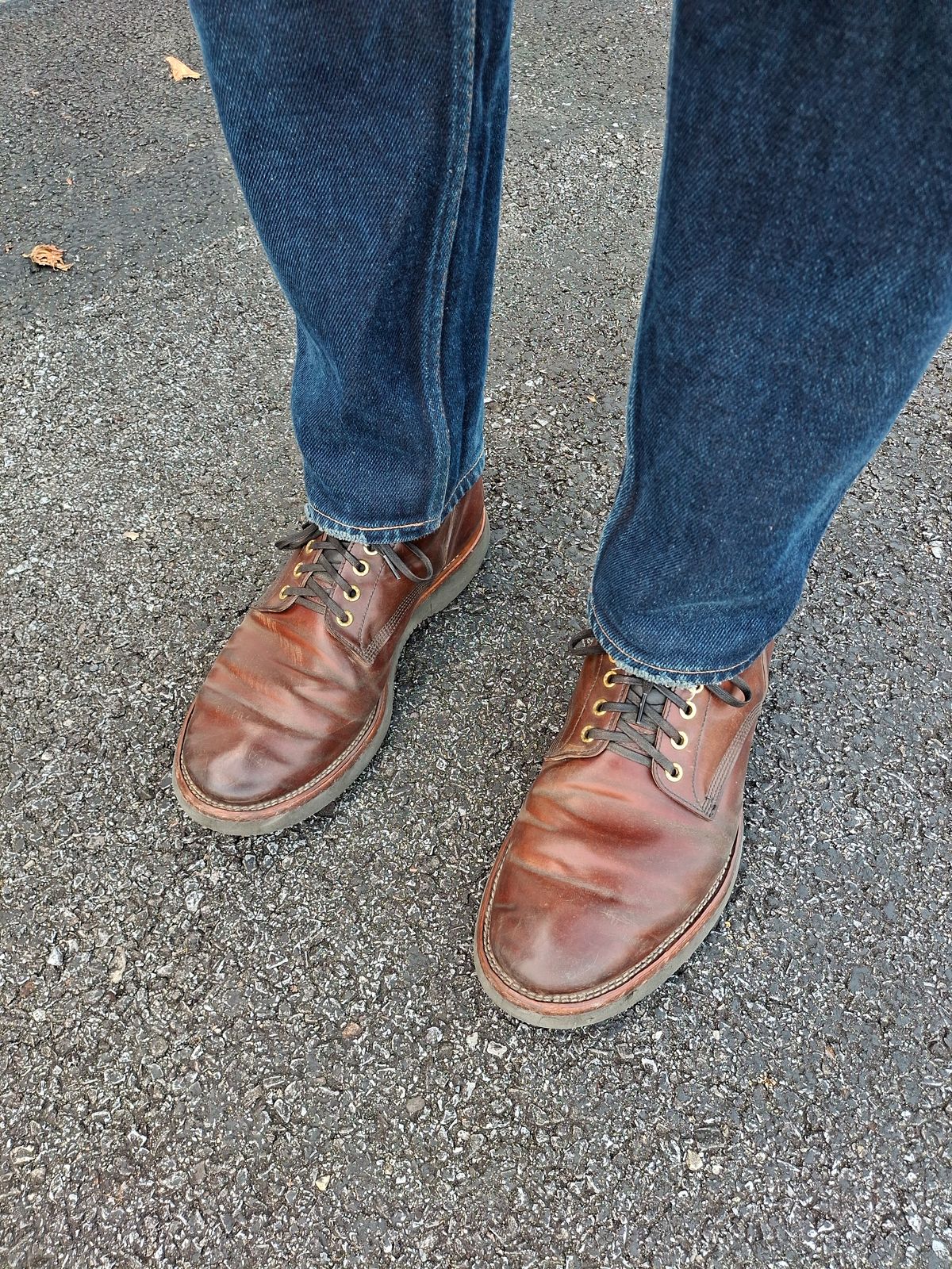 Photo by NewRiverBoot on April 9, 2026 of the New River Boot Quade in Leder Ogawa Coffee Shell Cordovan.