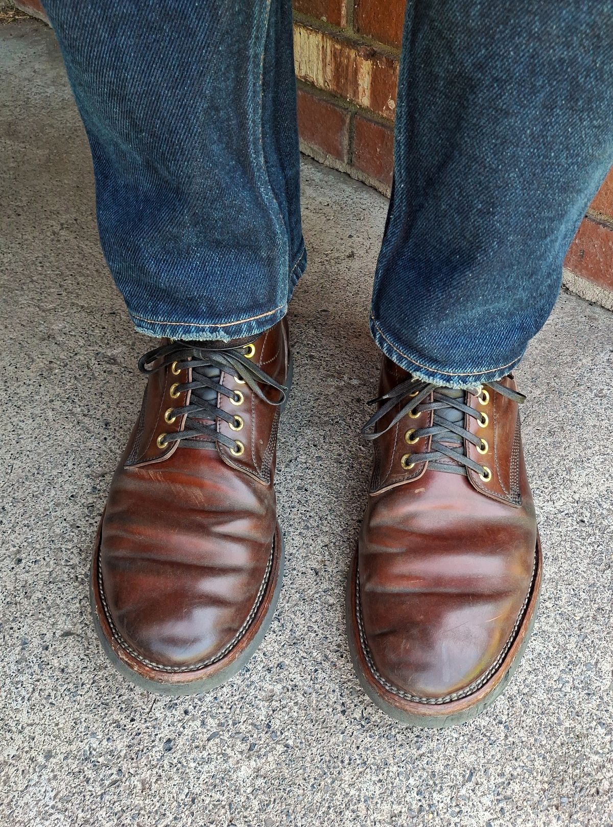 Photo by NewRiverBoot on April 21, 2026 of the New River Boot Quade in Leder Ogawa Coffee Shell Cordovan.