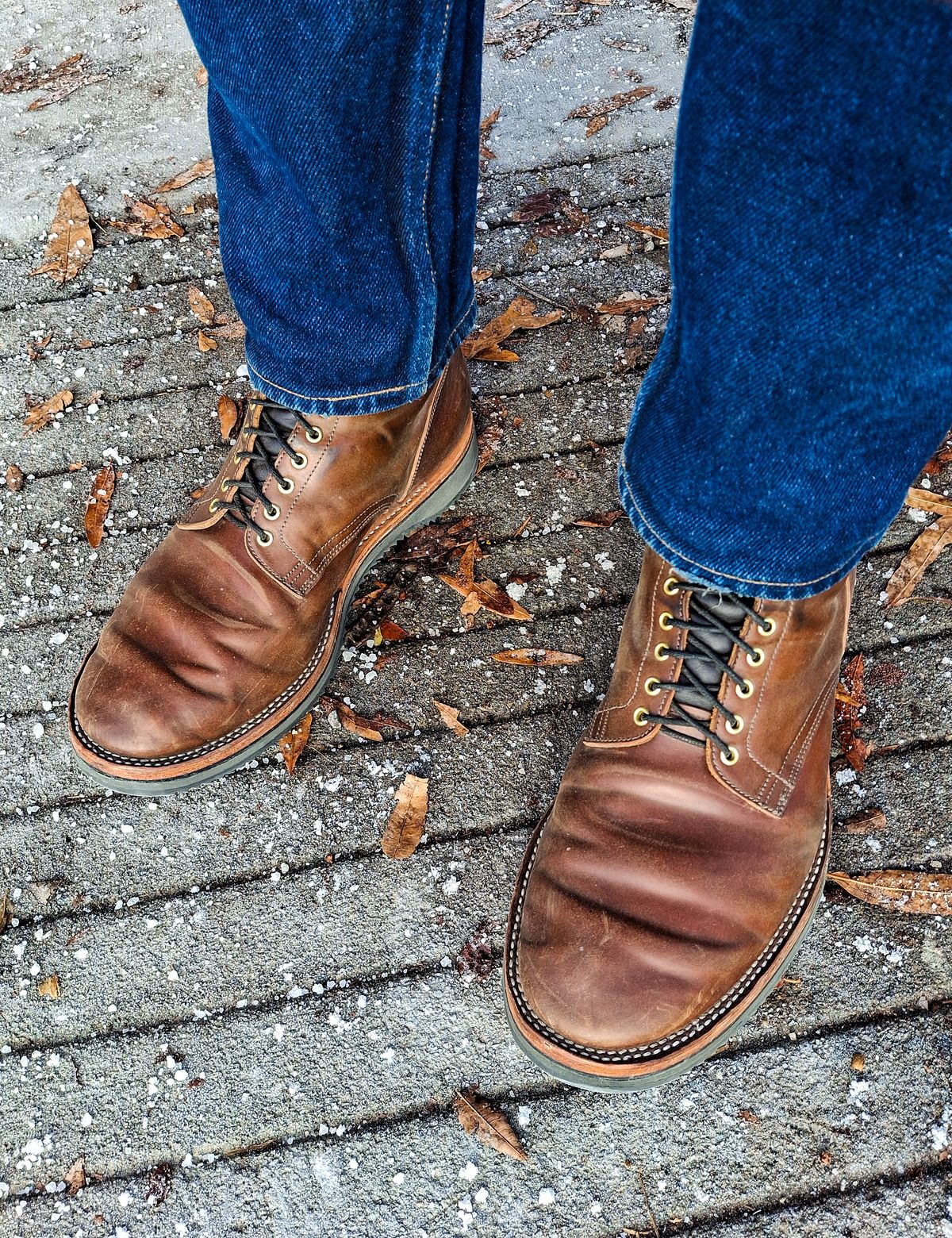 Photo by NewRiverBoot on December 13, 2025 of the New River Boot BARKSDALE in Leder Ogawa Coffee Shell Cordovan.