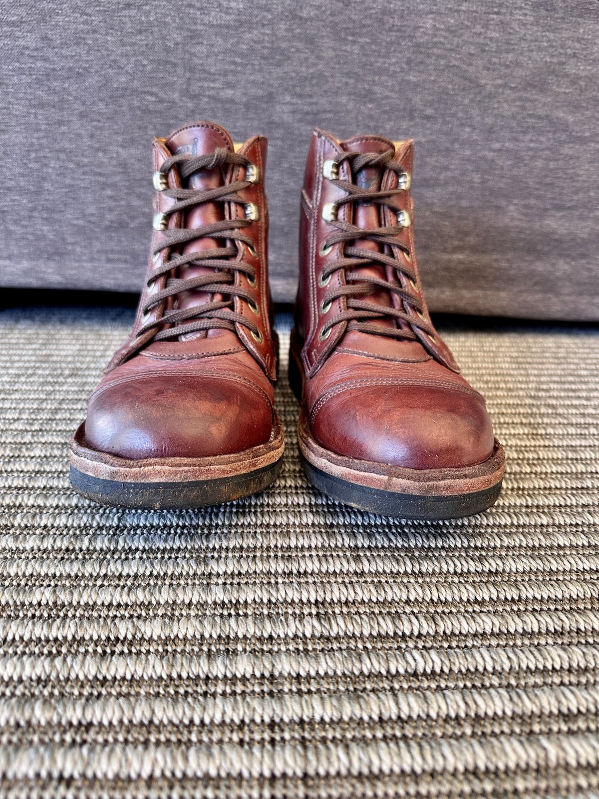 Photo by garethcrouch on March 1, 2024 of the Jim Green Numzaan in Hazelnut Veg Retan.