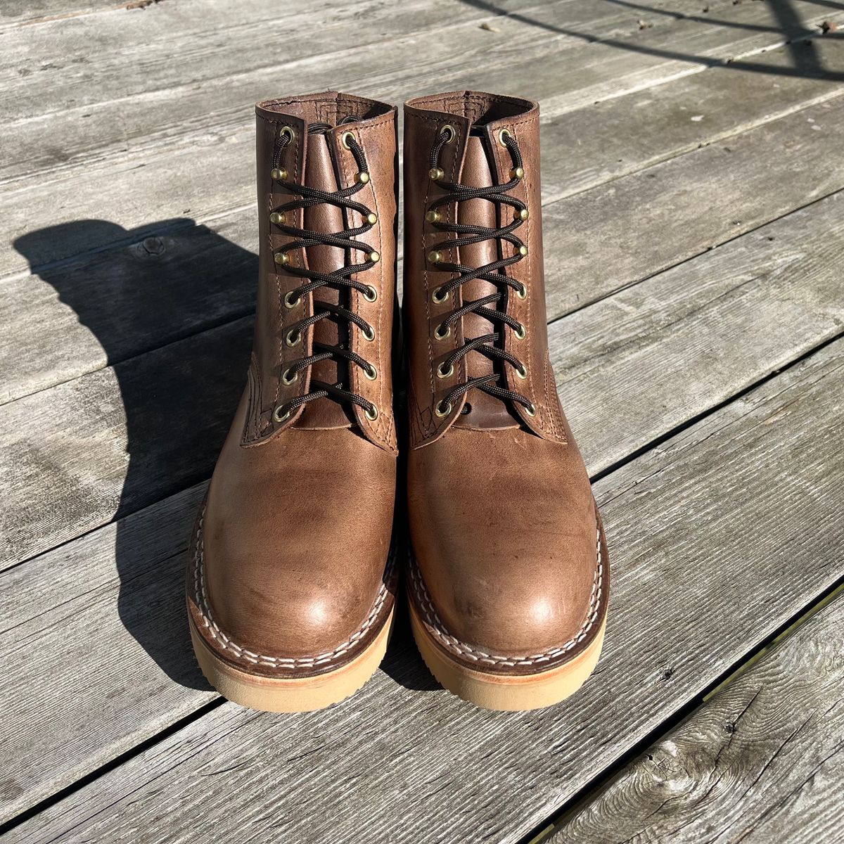 Photo by Iron_Burnside on October 1, 2023 of the Nicks Free Range in Horween Natural Chromexcel.