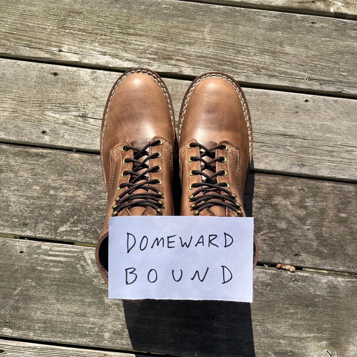 Photo by Iron_Burnside on October 1, 2023 of the Nicks Free Range in Horween Natural Chromexcel.