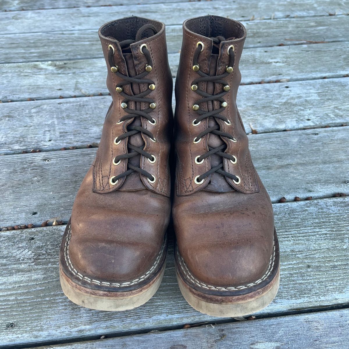 Photo by Iron_Burnside on January 5, 2024 of the Nicks Free Range in Horween Natural Chromexcel.