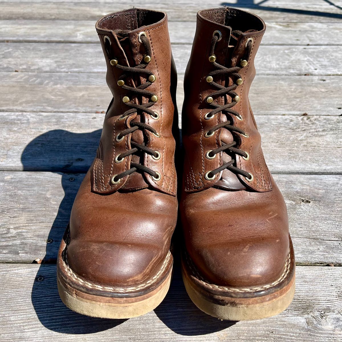 Photo by Iron_Burnside on April 2, 2024 of the Nicks Free Range in Horween Natural Chromexcel.
